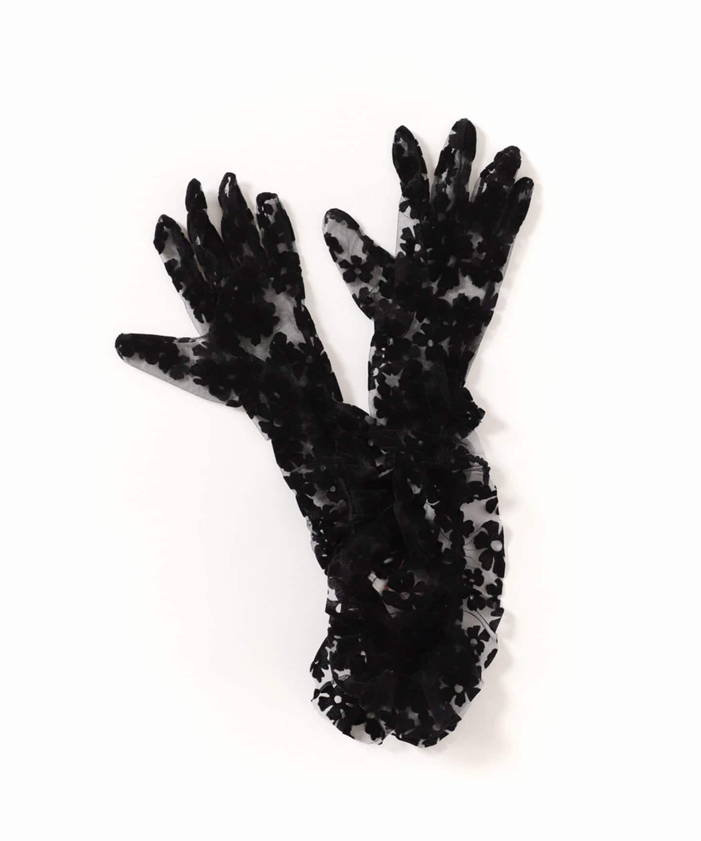 YUHAN WANG/ユハン ワン】floral flocked gloves（手袋）｜EDIT