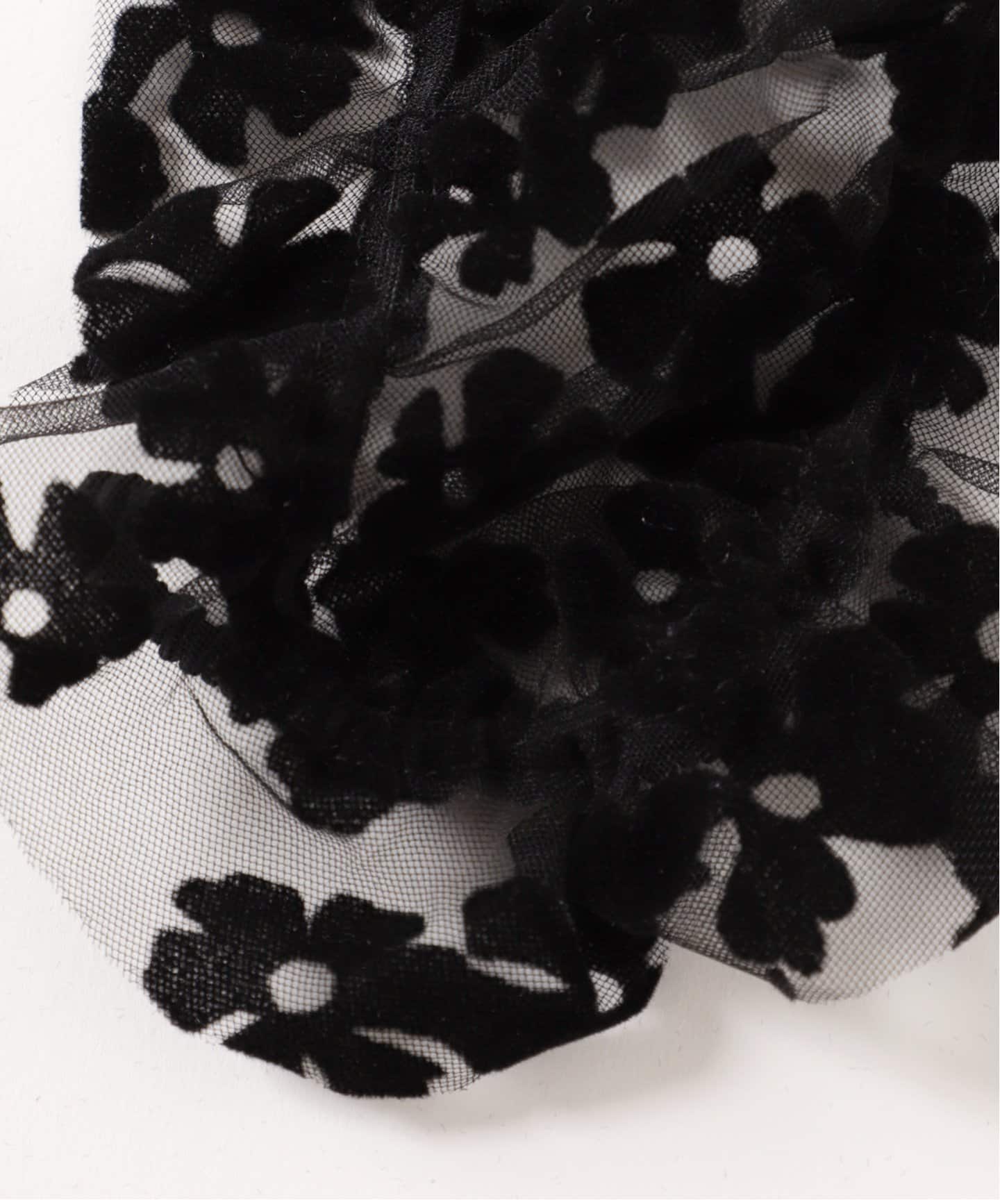 YUHAN WANG フローラルレースグローブ　黒 YUHAN WANG フローラルレースグローブ 黒Ω