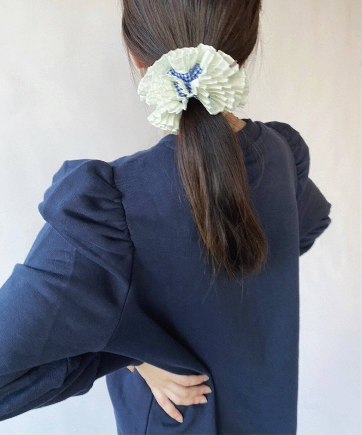 EDIT.FOR LULU【GOOD SQUISH】シュシュ  BIGシュシュ GOOD SQUISH / グッド スクイッシュ】COWBOY BLUE SEERSUCKER