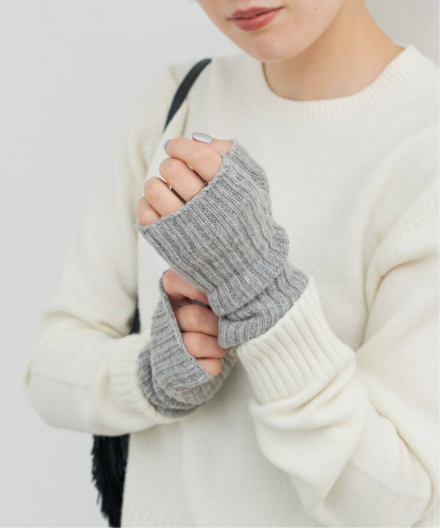 Johnstons/ジョンストンズ】カシミアリブリストウォーマー（手袋  