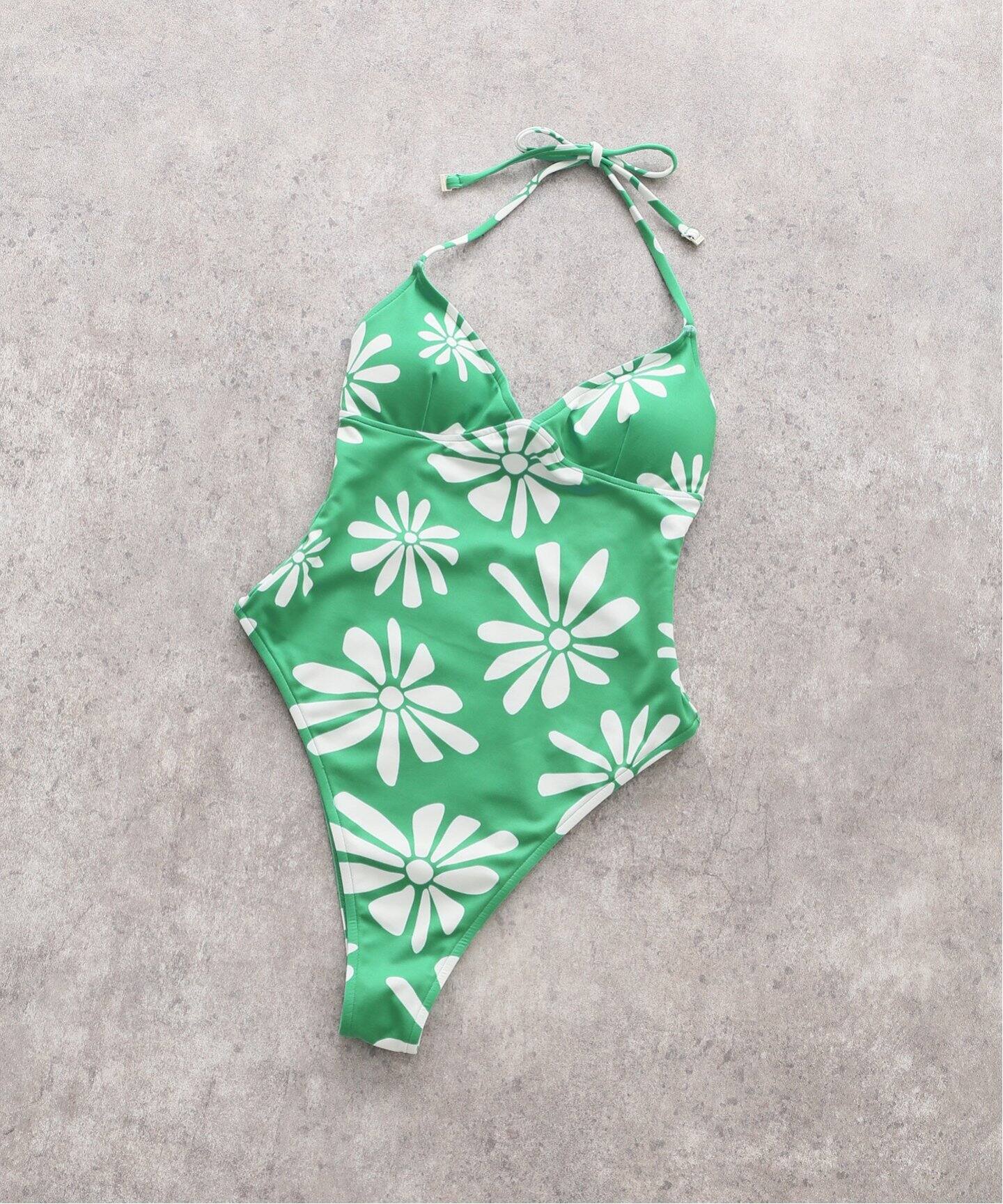 ZULU&ZEPHYR/ズールーアンドゼファー】 GREENFLOWER HALTER ONEPIECE 