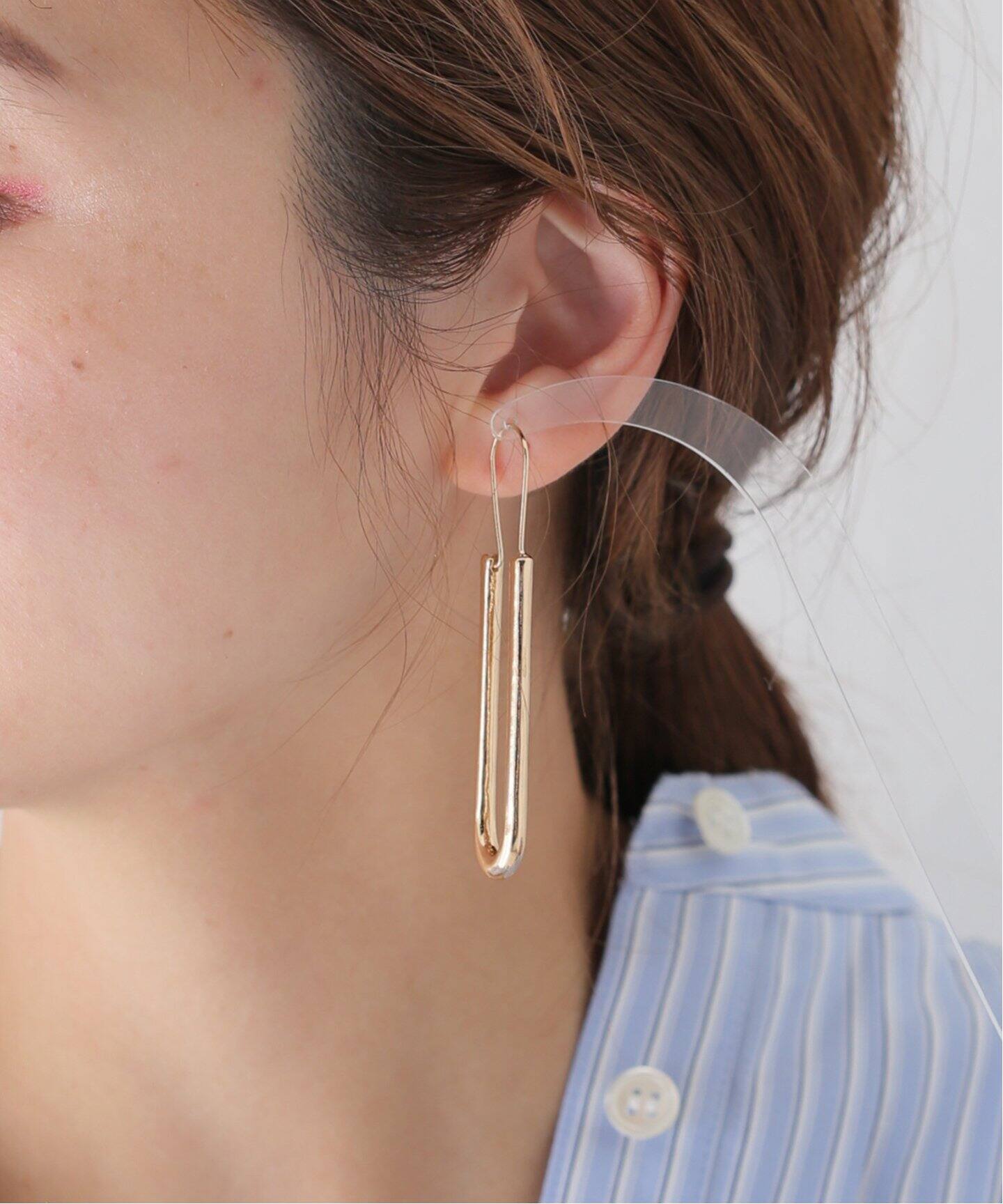 Kenneth Jay Lane/ケネス ジェイ レーン】LONG U SHAPED ピアス  