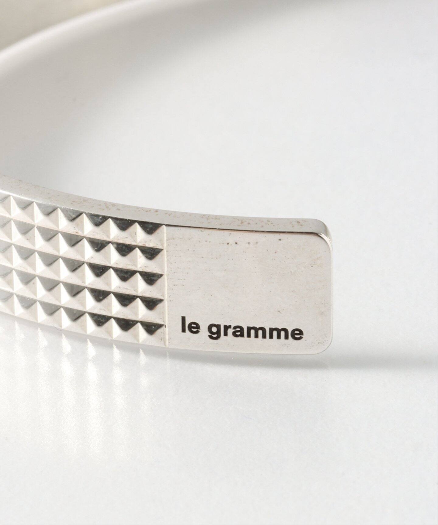 LE GRAMME 23g pyramid guilloche bracelet（ブレスレット・バングル 