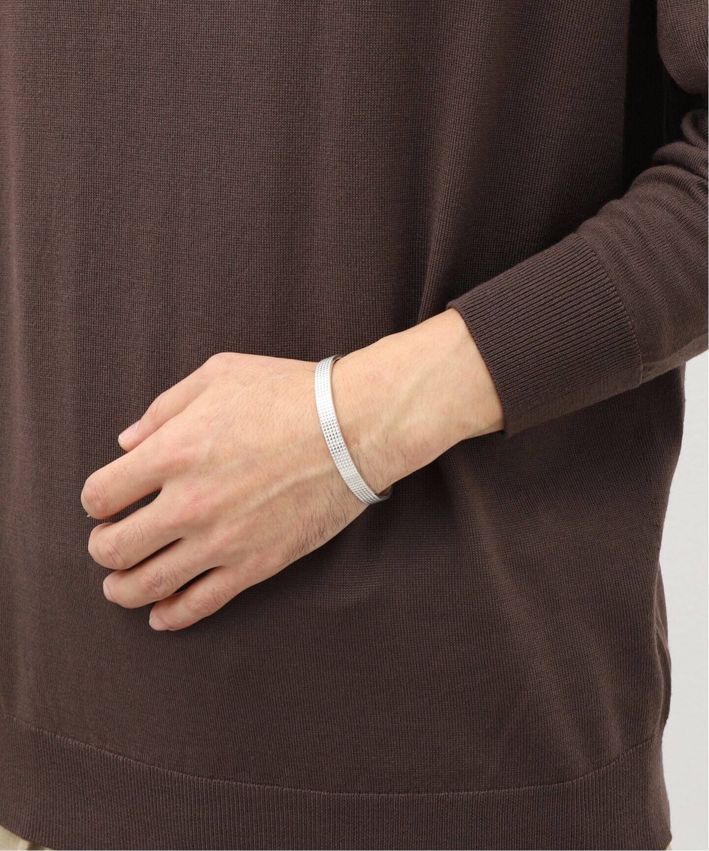 LE GRAMME 23g pyramid guilloche bracelet（ブレスレット・バングル 