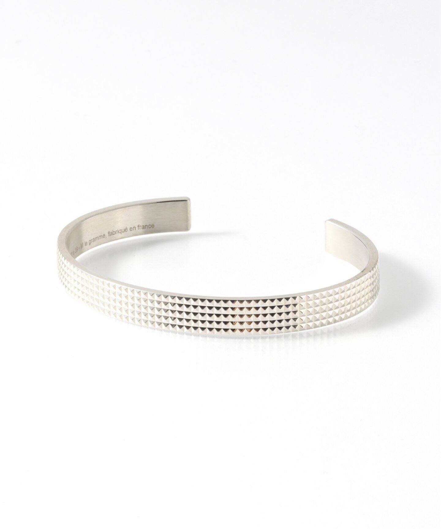 LE GRAMME 23g pyramid guilloche bracelet（ブレスレット・バングル 