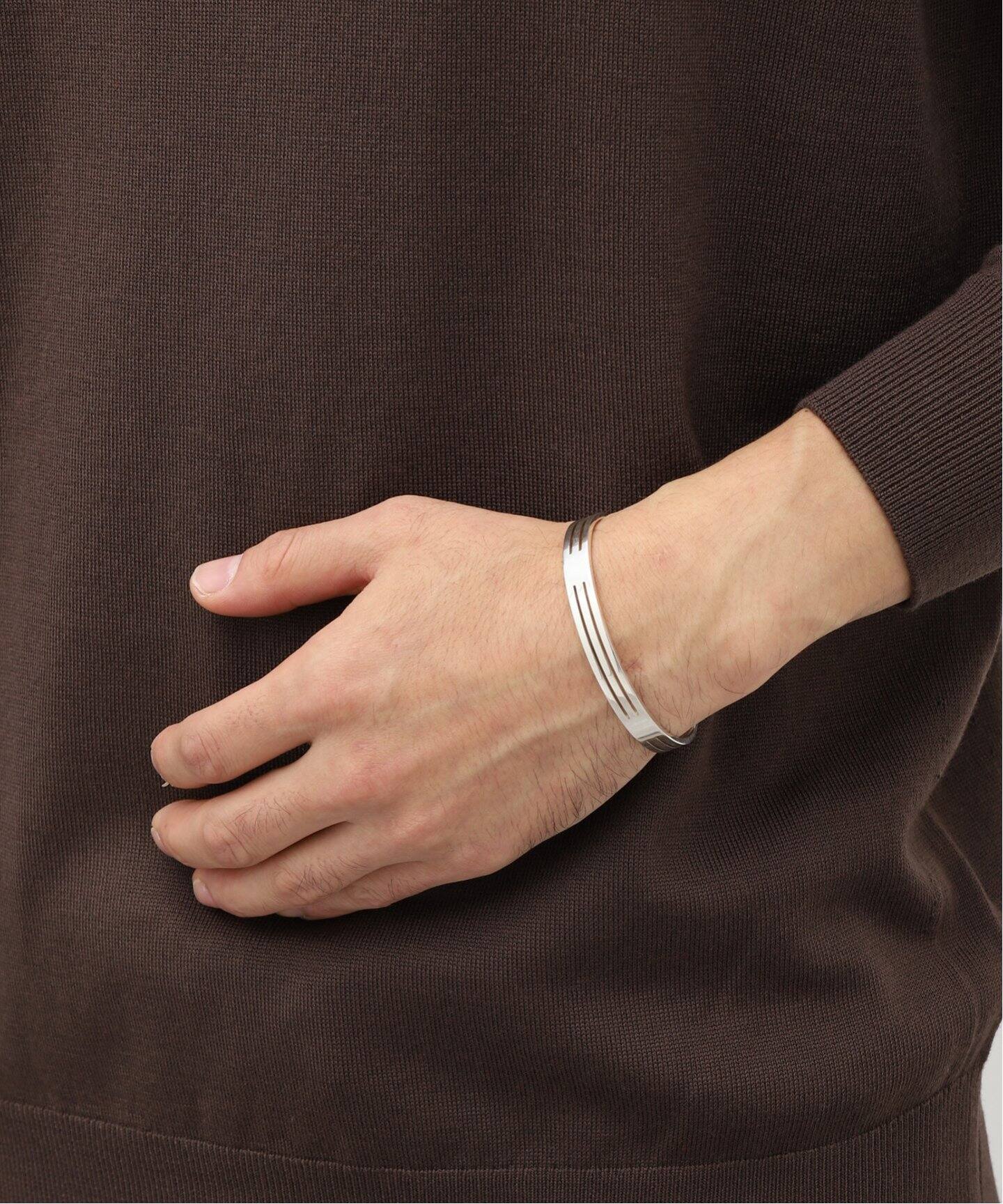LE GRAMME 19g polished punched ribbon br（ブレスレット・バングル 