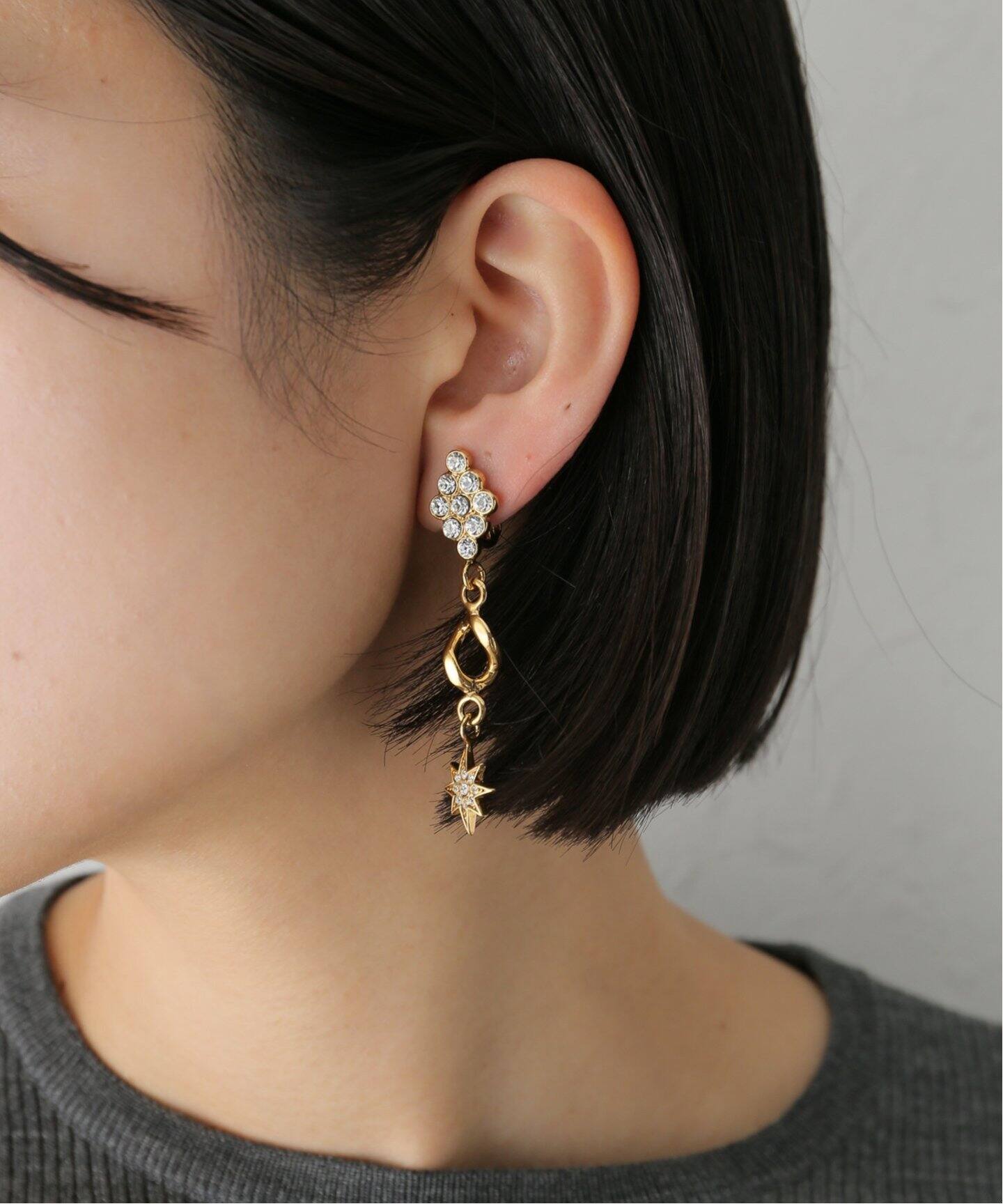 ADER.bijoux/アデル ビジュー】STAR mix motif earring（イヤリング  