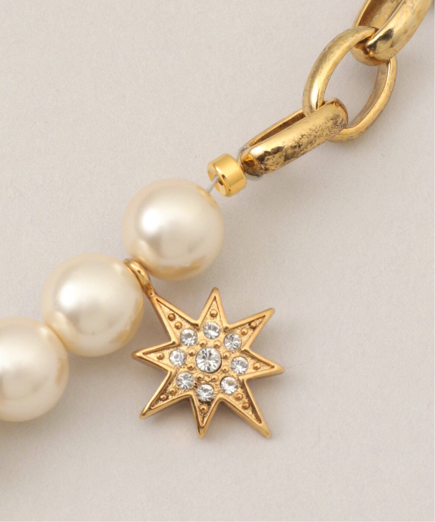 ADER.bijoux/アデル ビジュー】STAR pearl chain necklace（ネックレス 