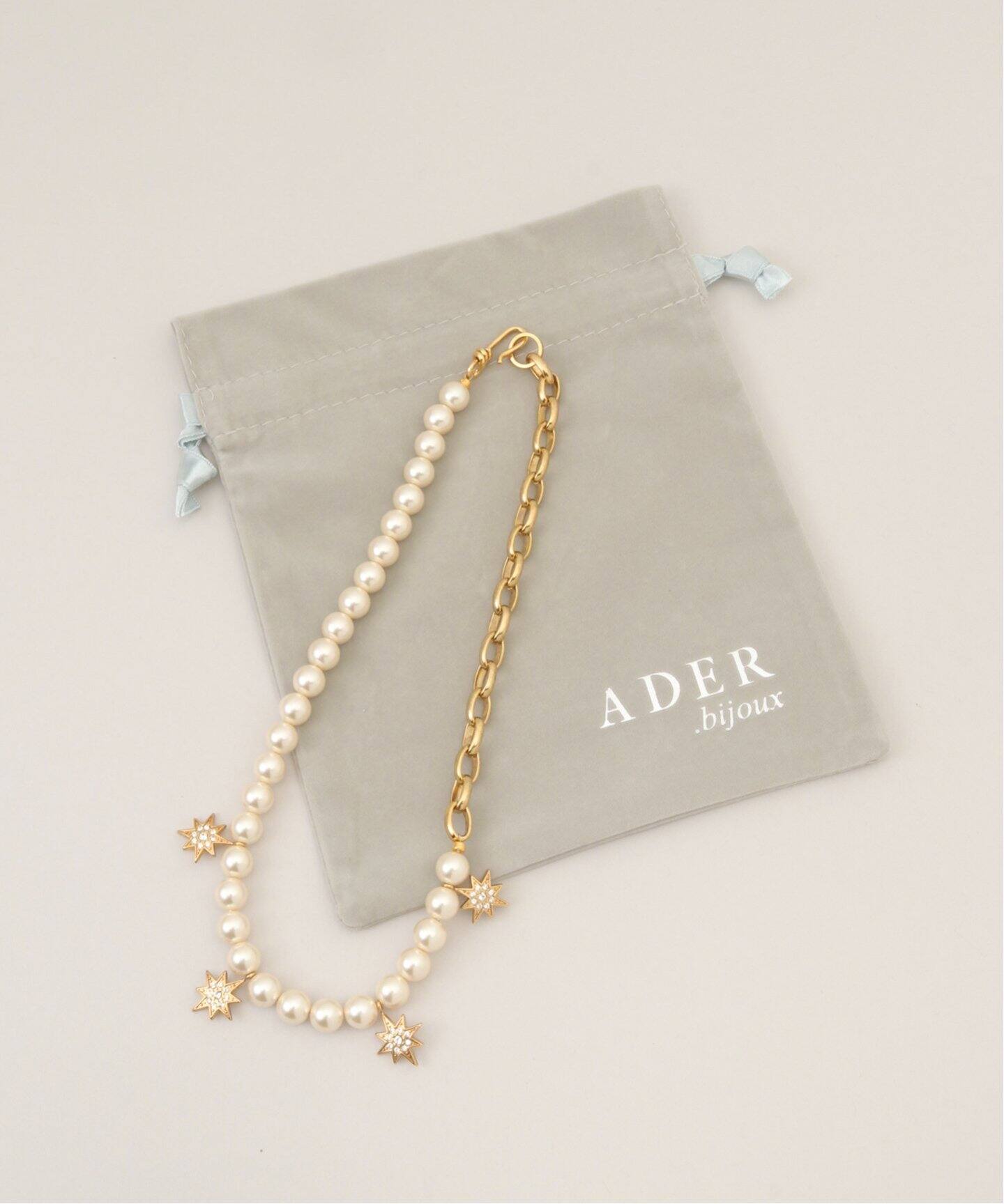 ADER.bijoux/アデル ビジュー】STAR pearl chain necklace（ネックレス  