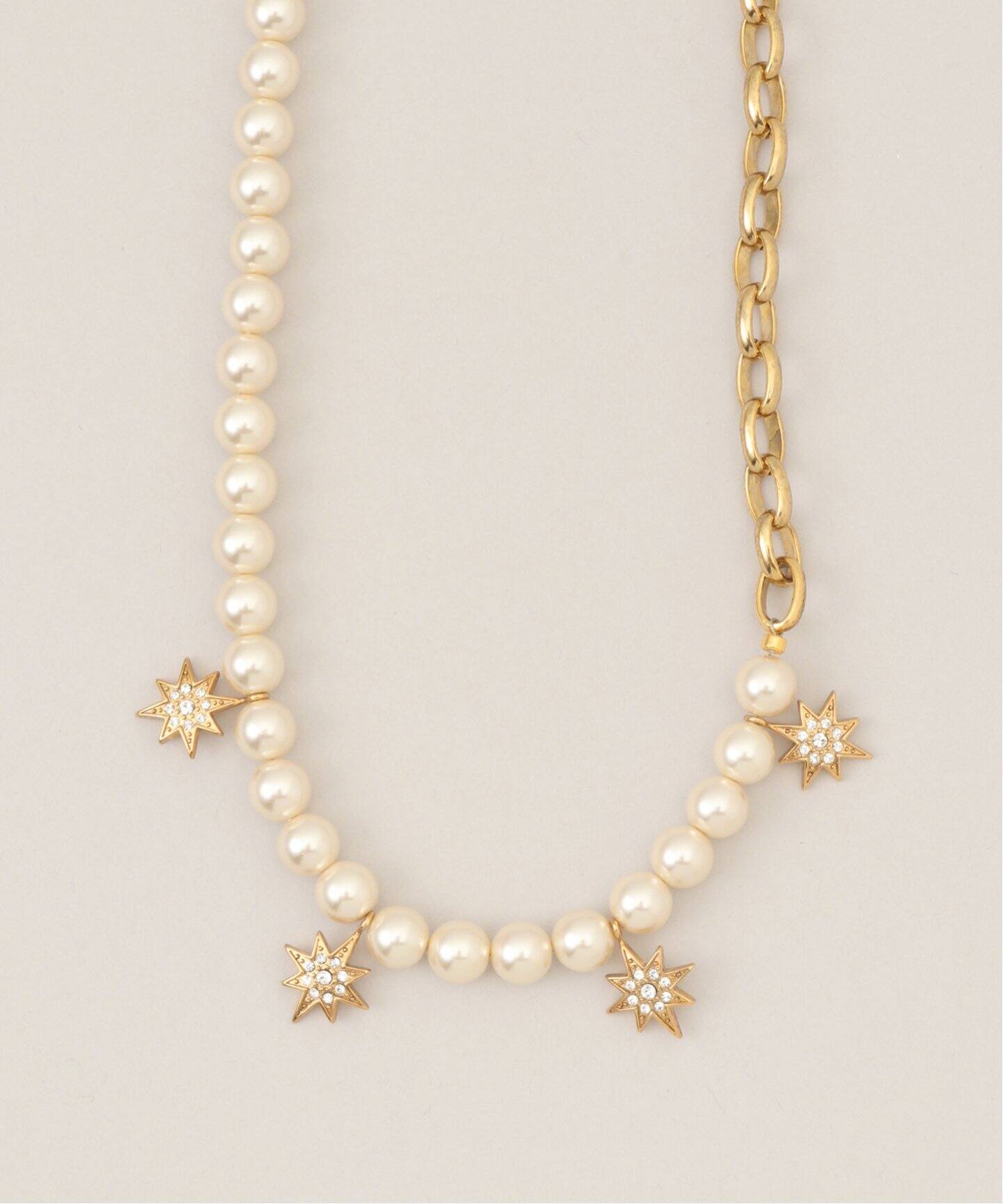 ADER.bijoux/アデル ビジュー】STAR pearl chain necklace（ネックレス 