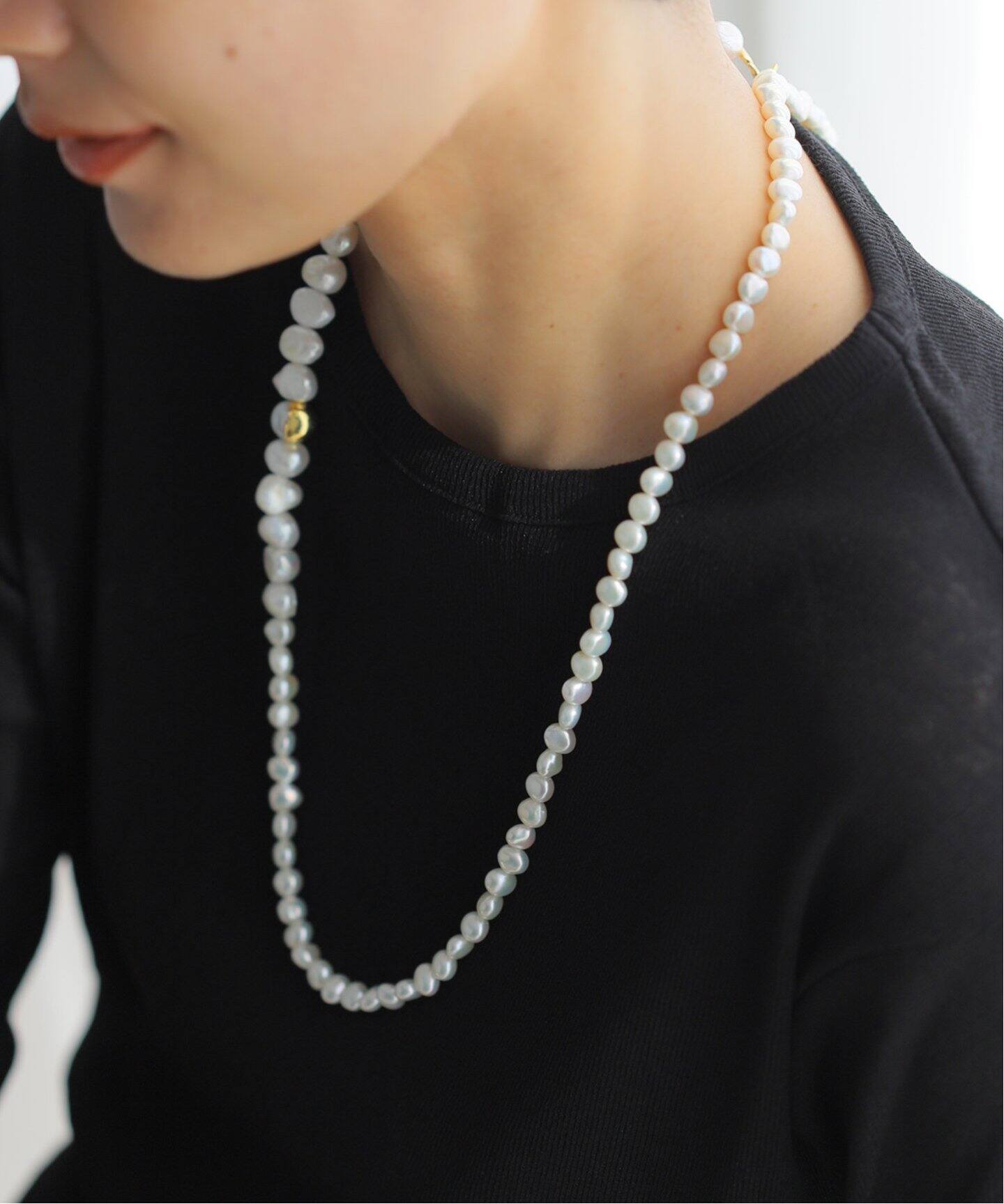 PREEK/プリーク】BAROQUE PEARL LARIAT ネックレス（ネックレス 