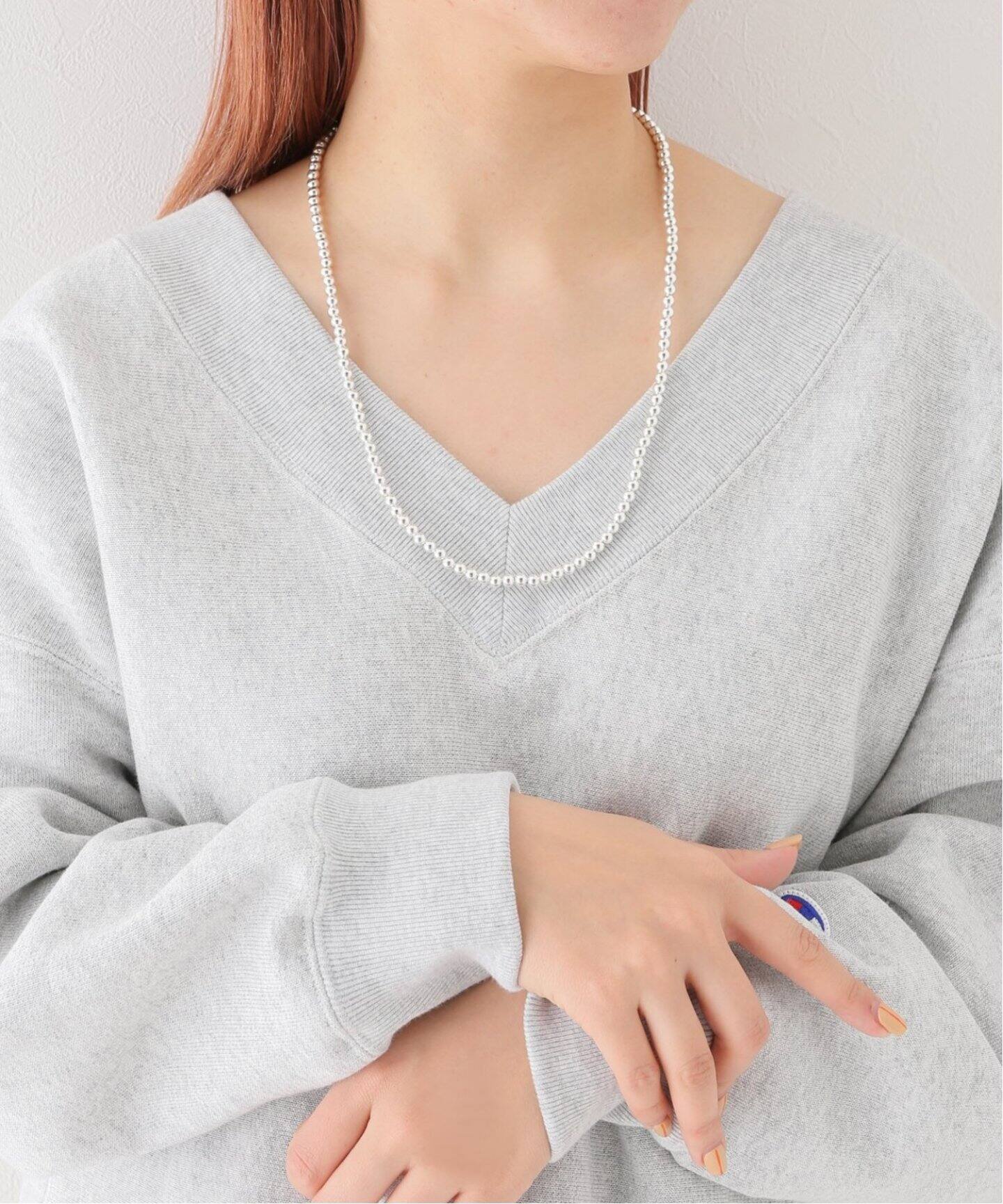 ≪追加≫INDIAN JEWELRY 5mm シャイニービーズネックレス24インチ 