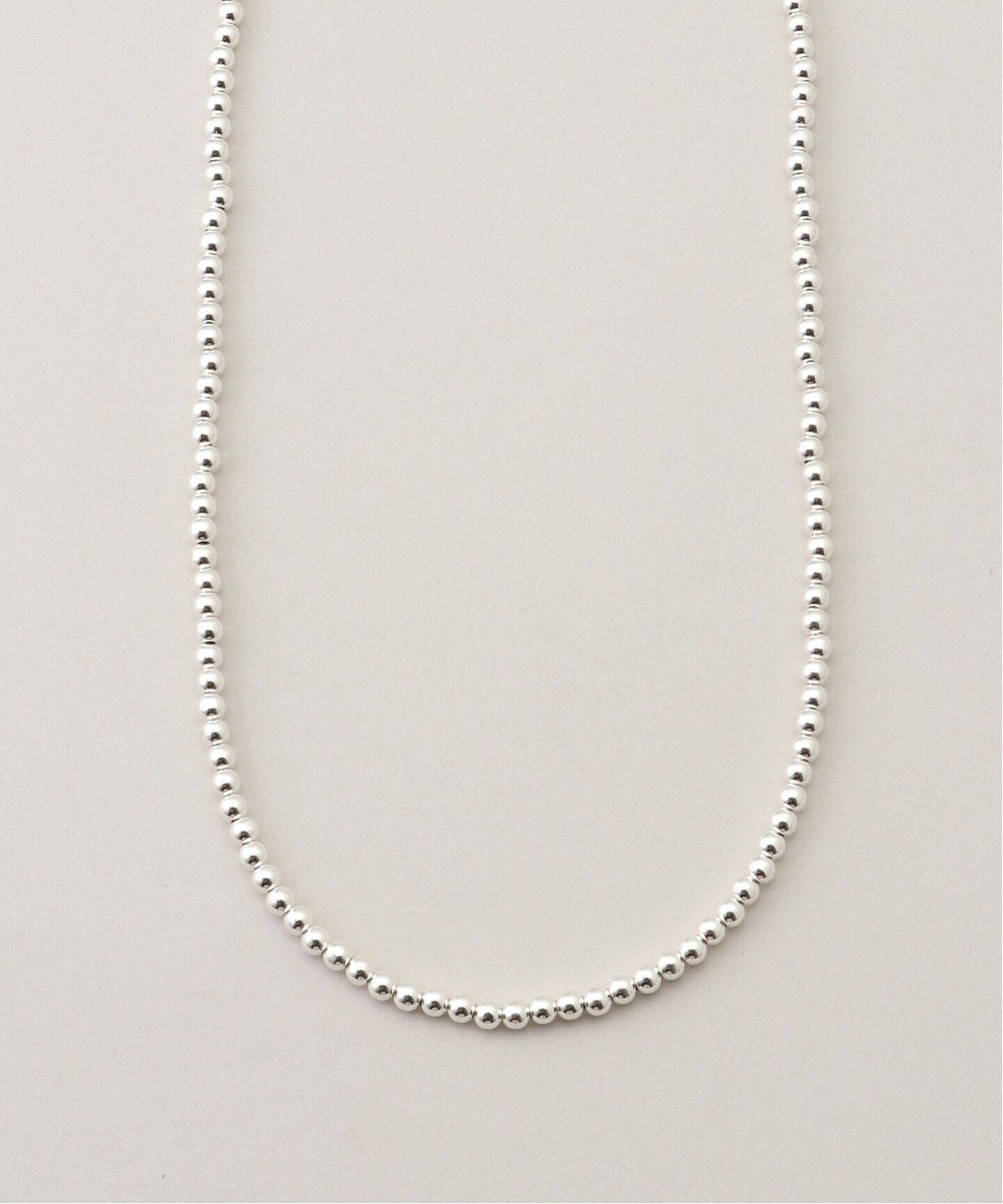 INDIAN JEWELRY 4mm シャイニービーズネックレス20インチ（ネックレス 