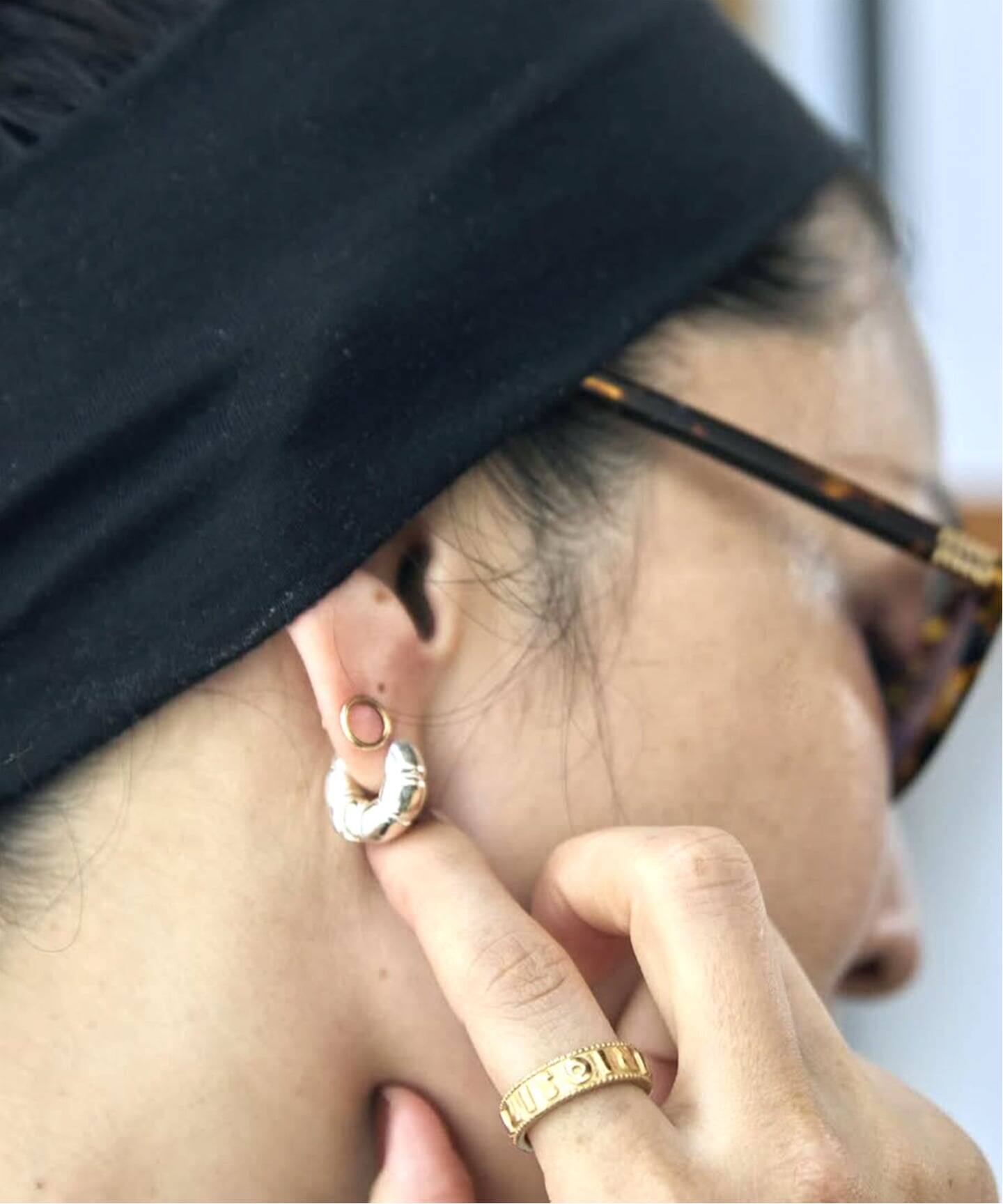 R.ALAGAN きわどい ララガン ピアス シルバー フープピアス 