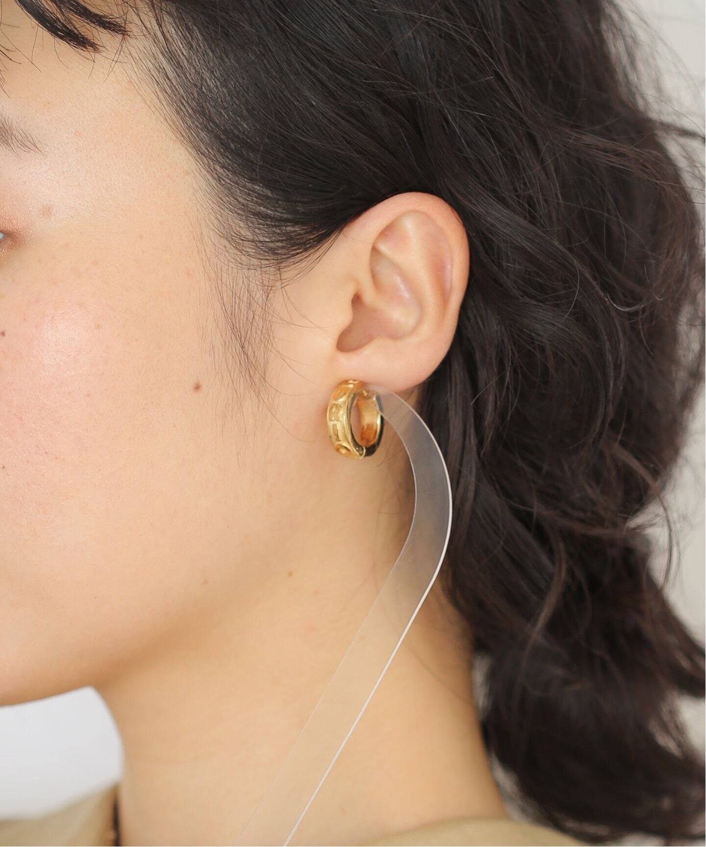 R.ALAGAN/ララガン】ENGRAVED HOOPS IDOLE CURIOSTY：ピアス（ピアス 
