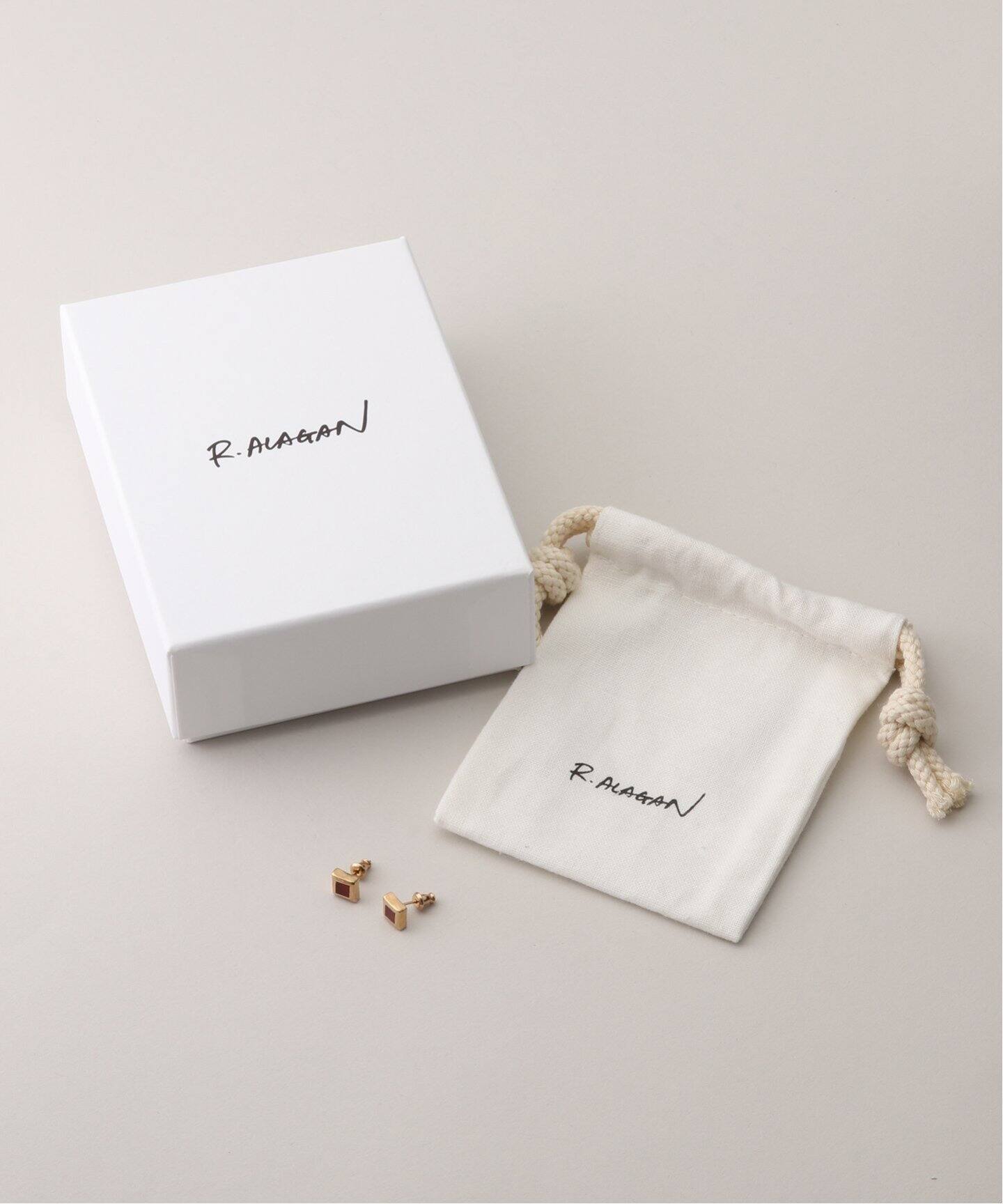 R.ALAGAN/ララガン】TINY STONE STUDS：ピアス（ピアス（両耳用 