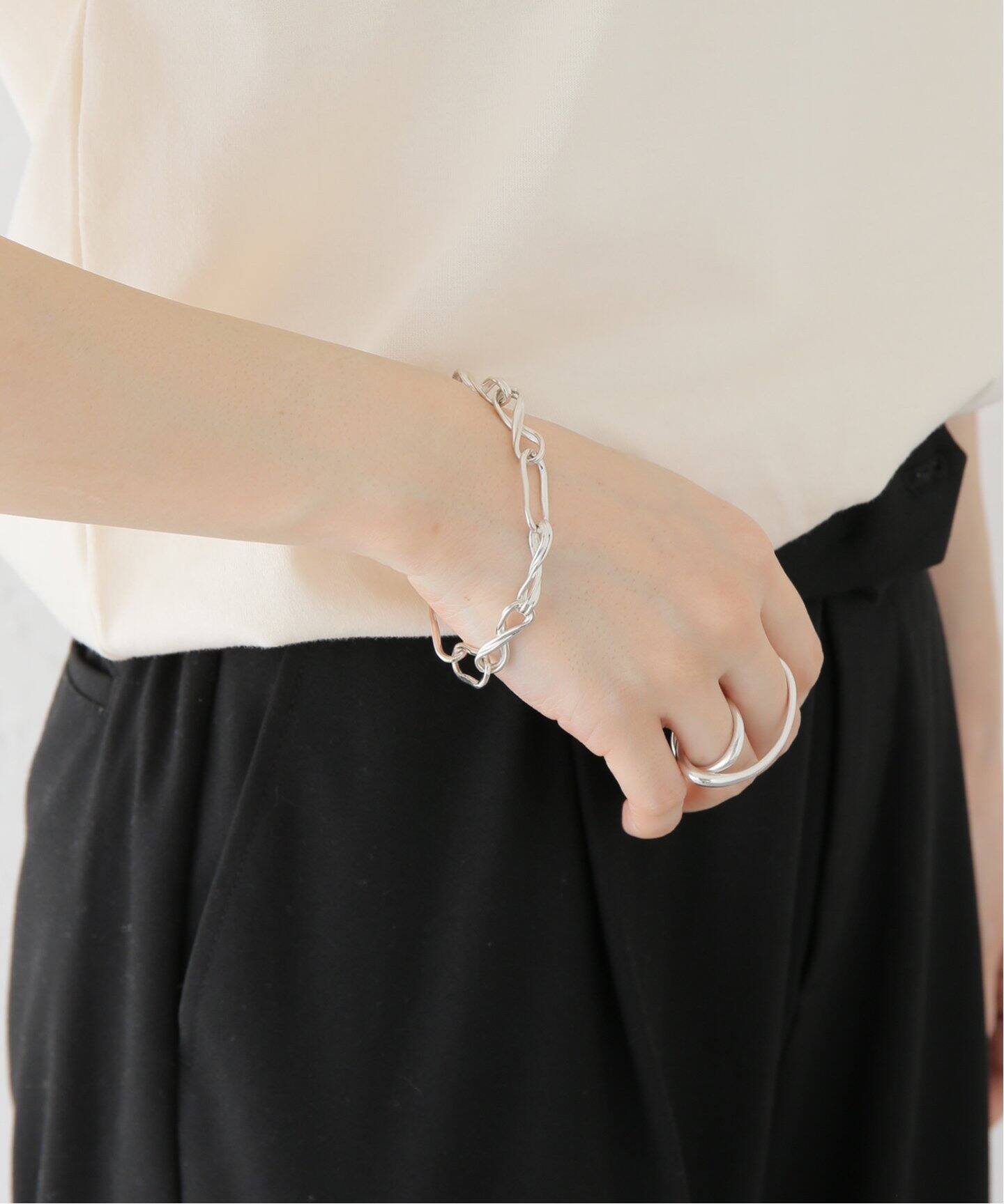 R.ALAGAN/ララガン】DOUBLE DELICATE CHAIN BRACELET：ブレスレット 
