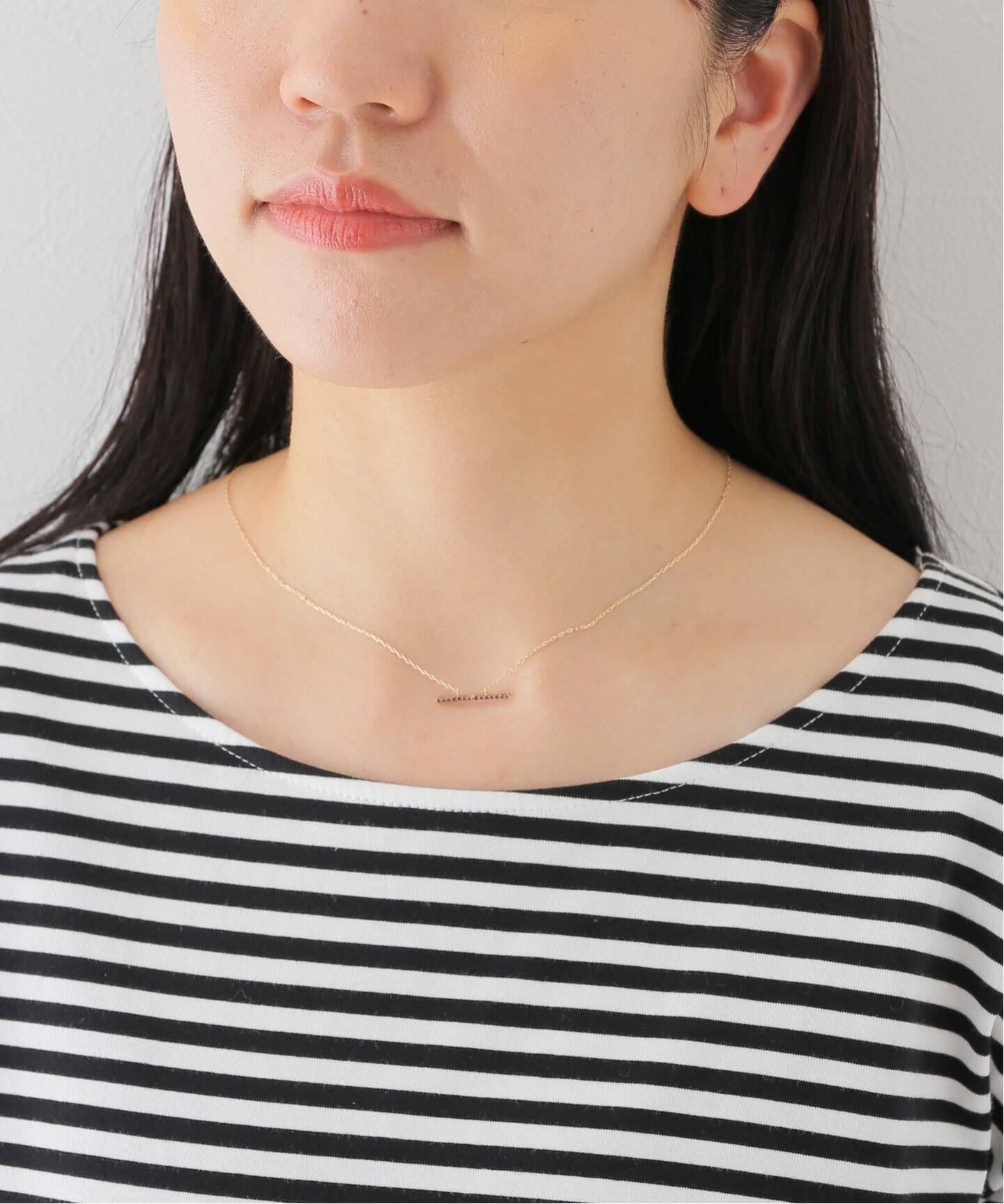 Hirotaka】Trapeze Diamond Necklace Black（ネックレス）｜NOBLE  