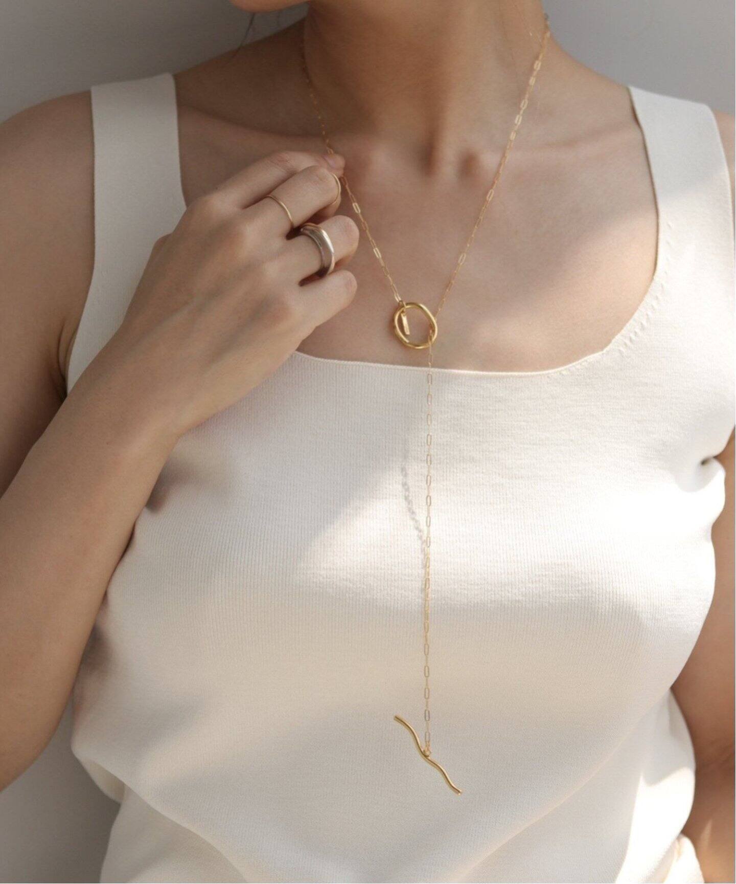 追加5》【UCALYPT】ステムラインネックレス（ネックレス）｜NOBLE  