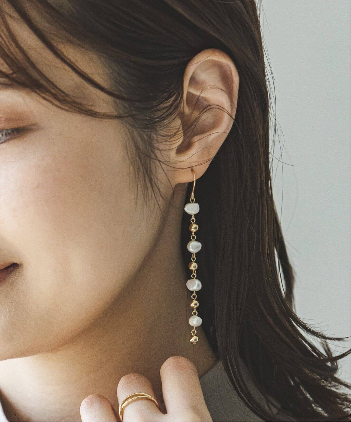 MIHOKOSAKAI】4ボールパールピアス（ピアス（両耳用））｜NOBLE 