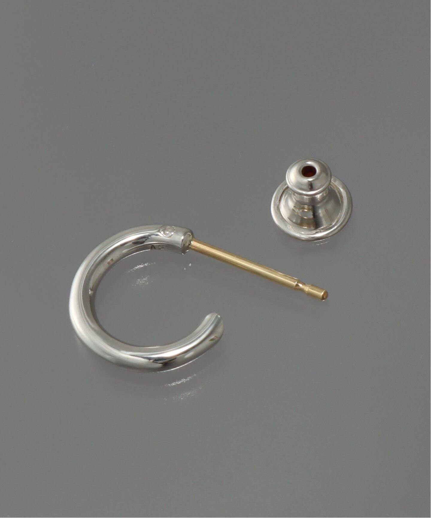 キャリアリング CAREERING PLACEBO 1301 ピアス 両耳 925 K18 シルバー  