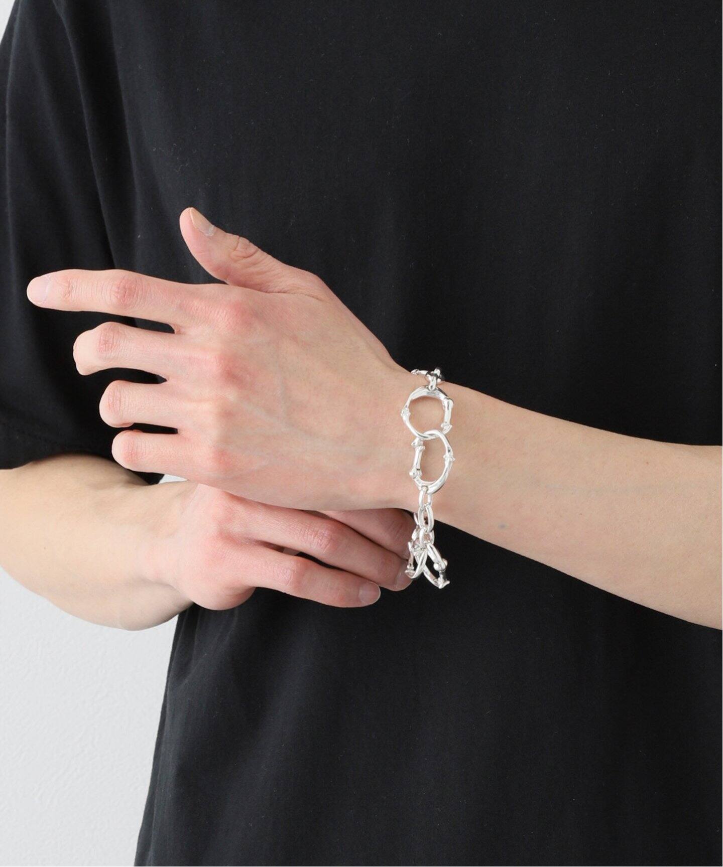 TAKAHIROMIYASHITATheSoloist】BONE SHAPED CARABINER BRACELET S 