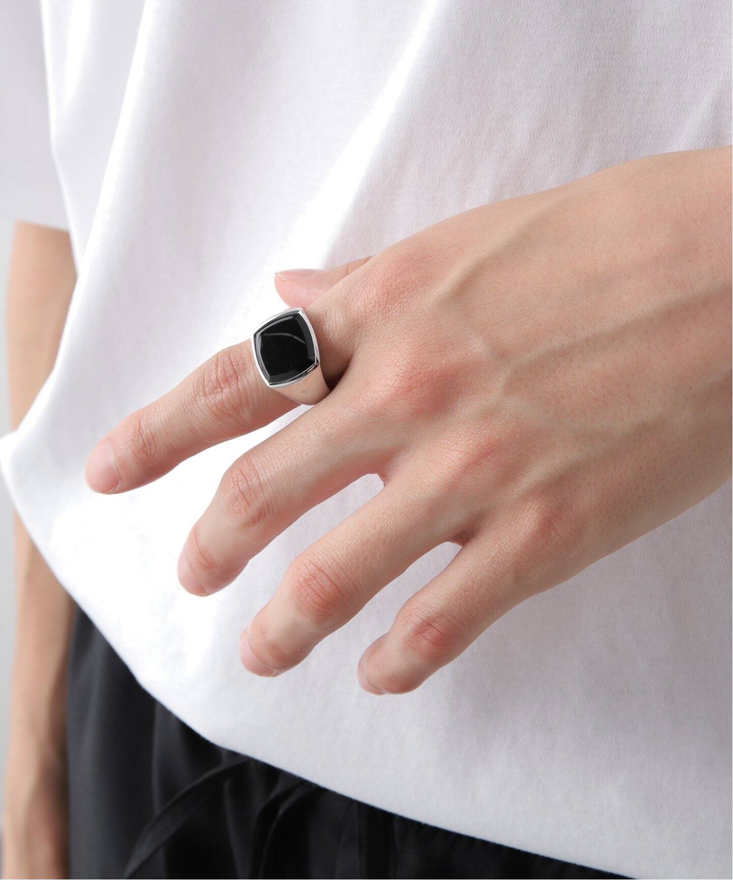 TOMWOOD / トムウッド】CUSHION POLISHED BLACK ONYX M（リング  