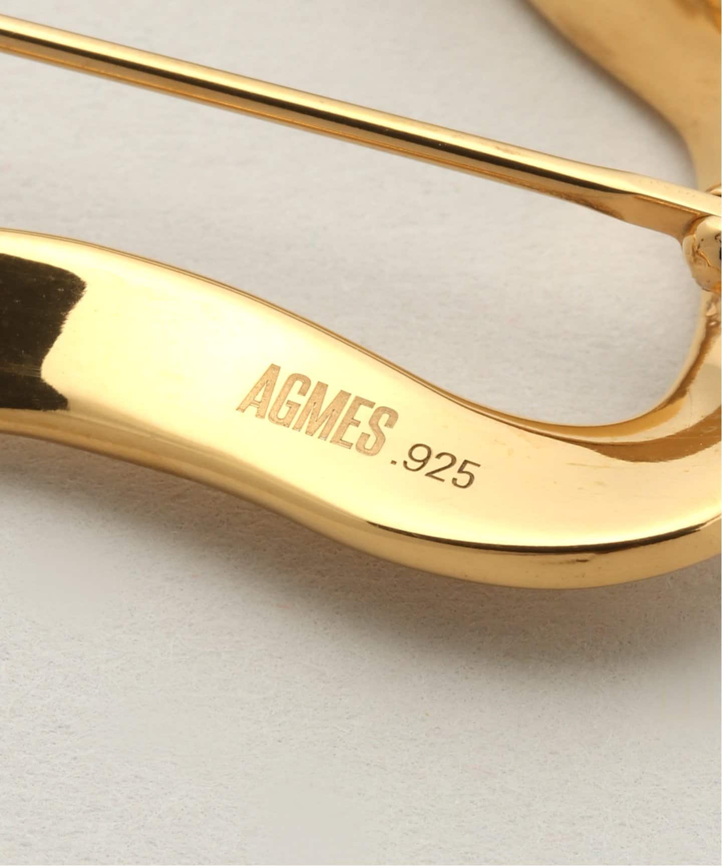 AGMES リサイクルスターリングシルバー ブローチ【関税なし】 AGMES/アグメス】VERA BROOCH GOLD VERMEIL:ブローチ(その他
