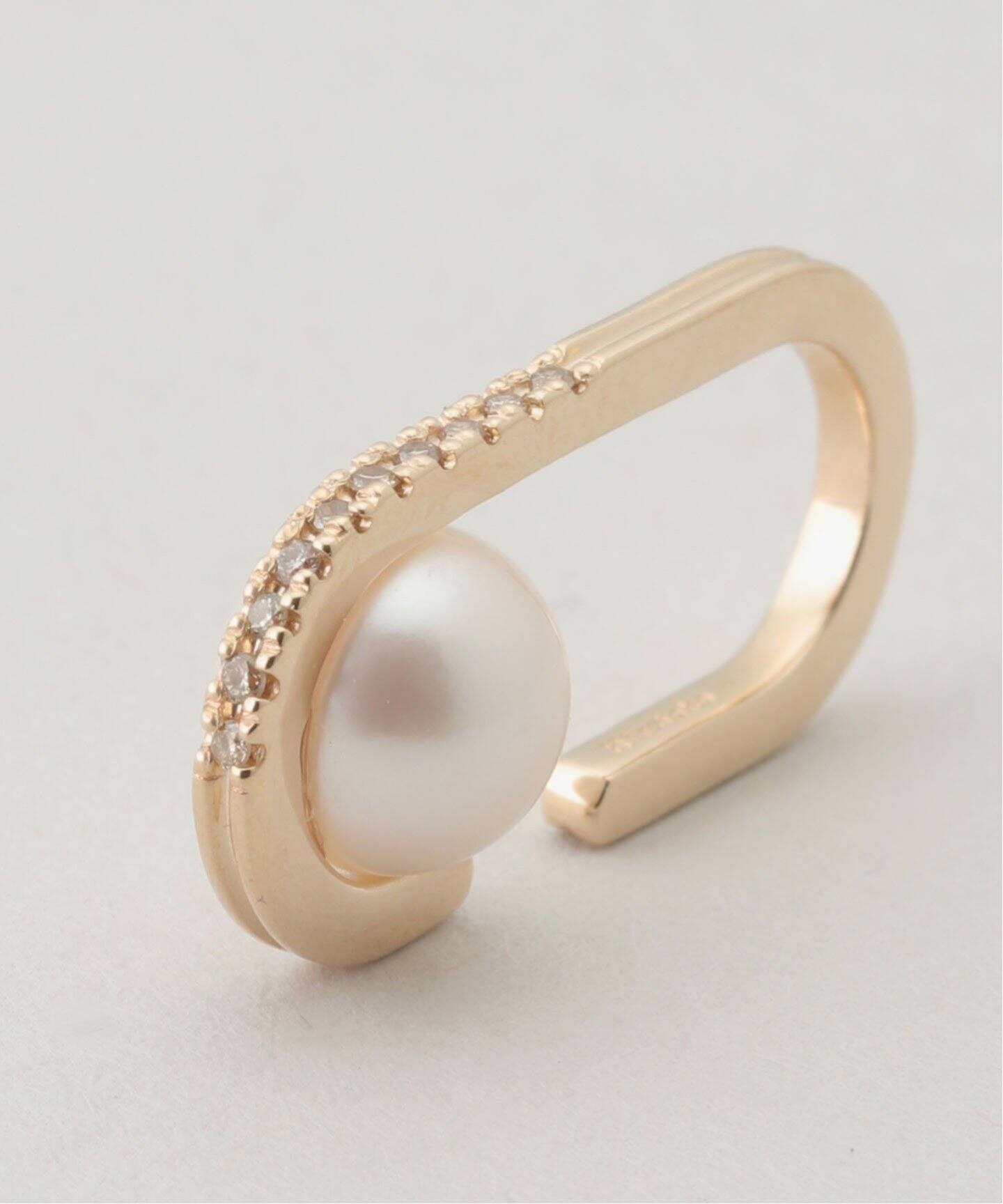 HIROTAKA/ヒロタカ】Beluga Pearl Diamond Ear Cuff：イヤーカフ 