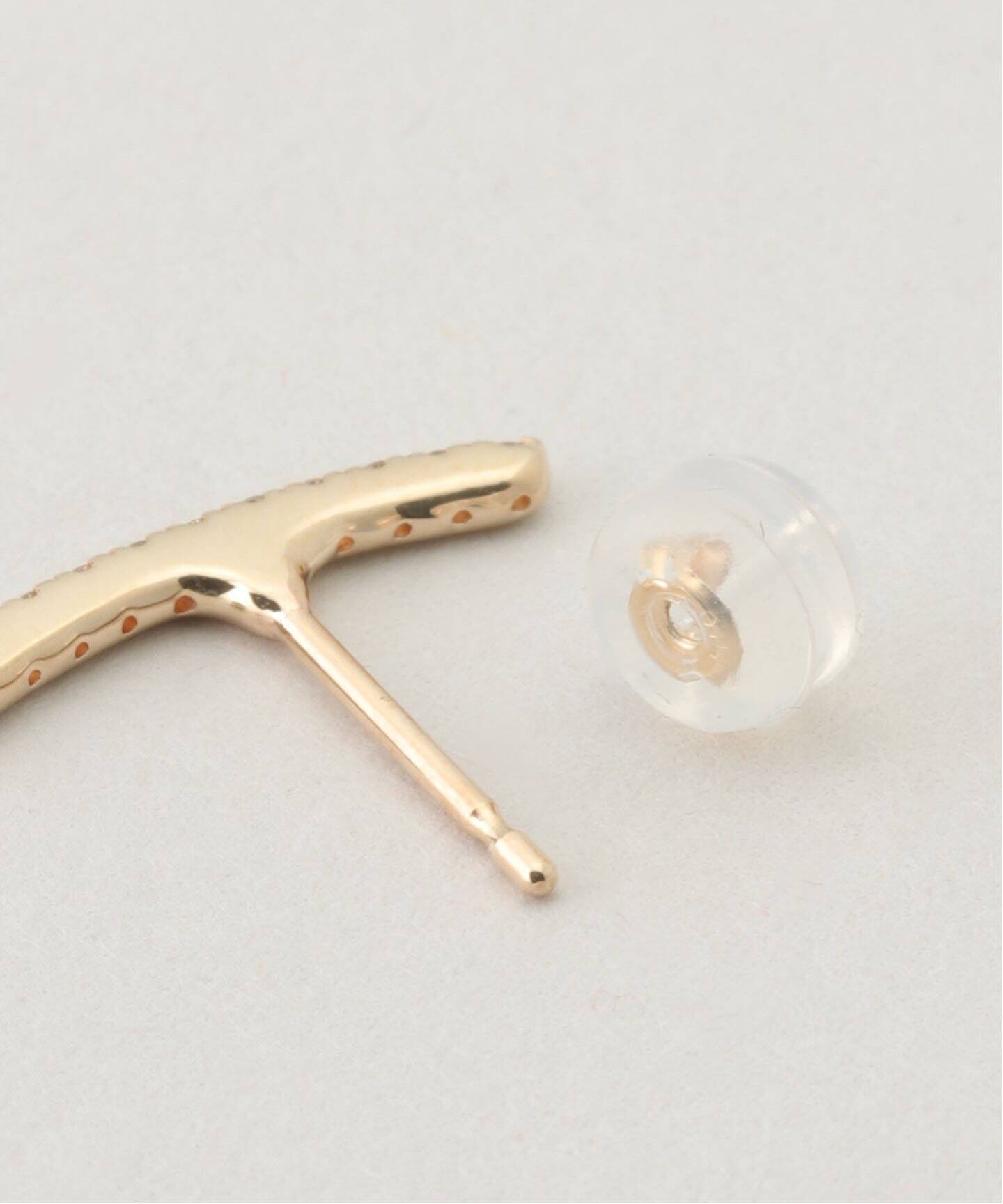 HIROTAKA/ヒロタカ】Gossamer Diamond Short Bar Earr：ピアス（片耳  