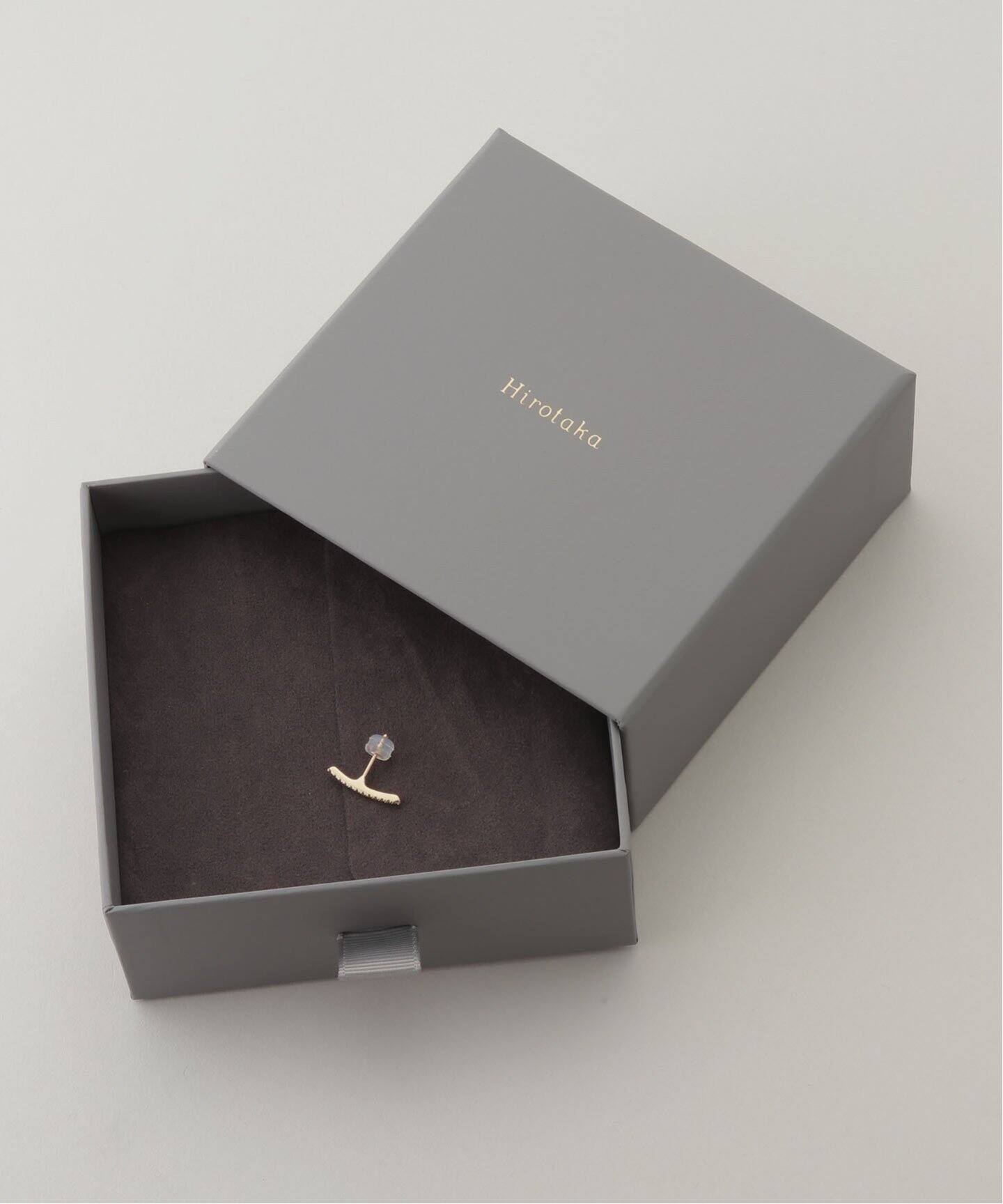 HIROTAKA/ヒロタカ】Gossamer Diamond Short Bar Earr：ピアス（片耳  