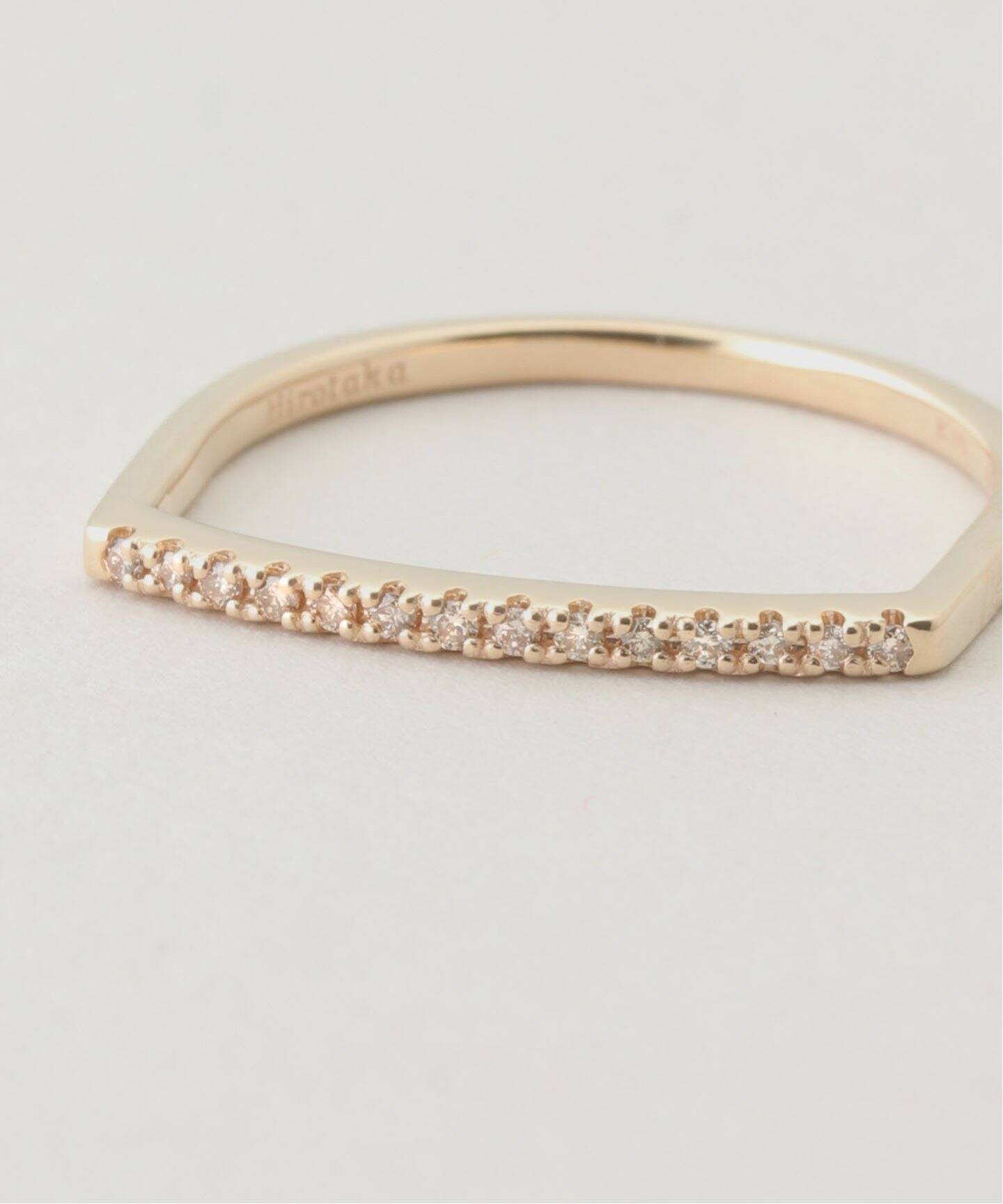 HIROTAKA/ヒロタカ】Diamond Bar U Shape Ring Short：リング（リング 