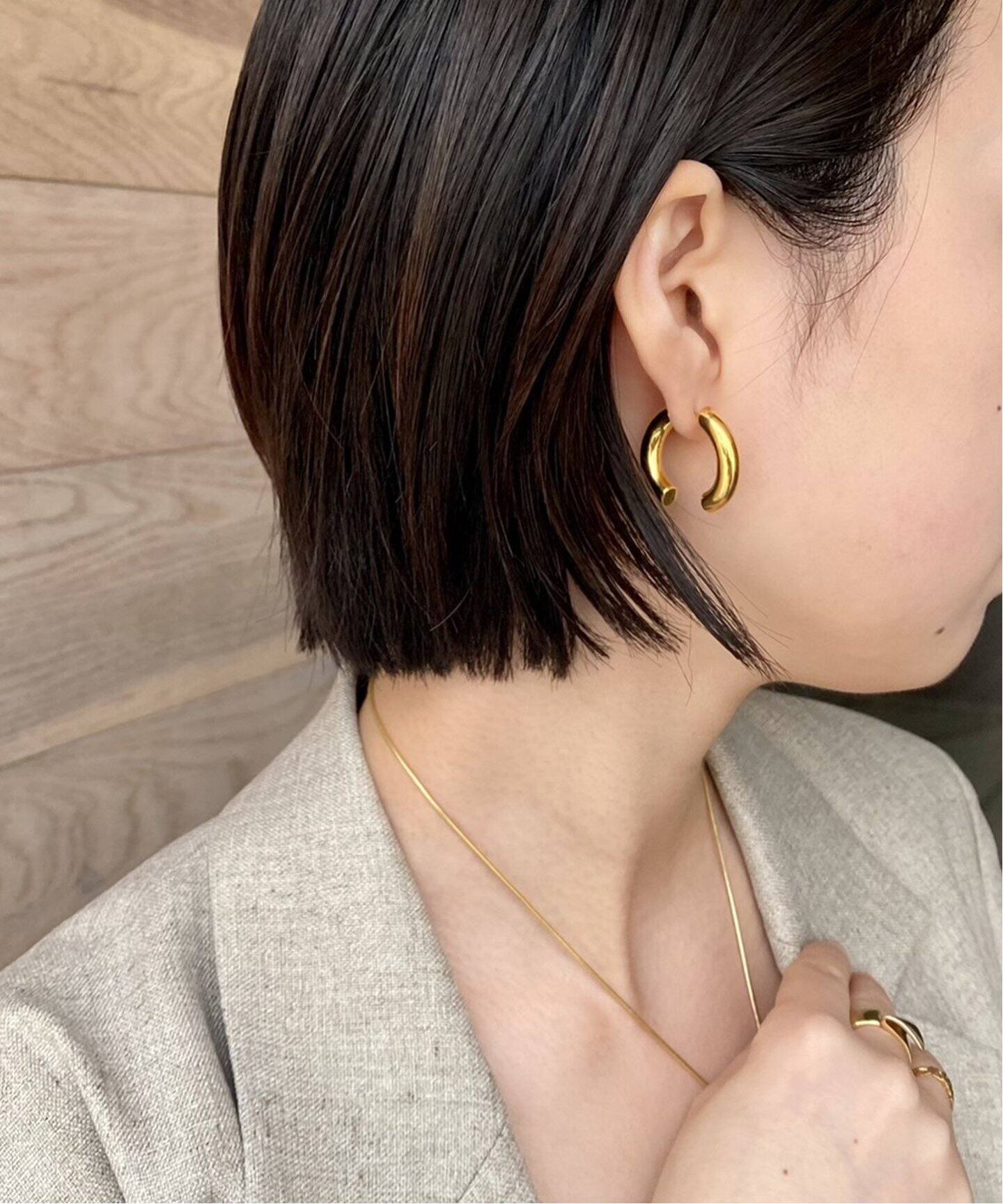 MARIA BLACK/マリアブラック】Follow The Path Hoop 25 Gold：ピアス  