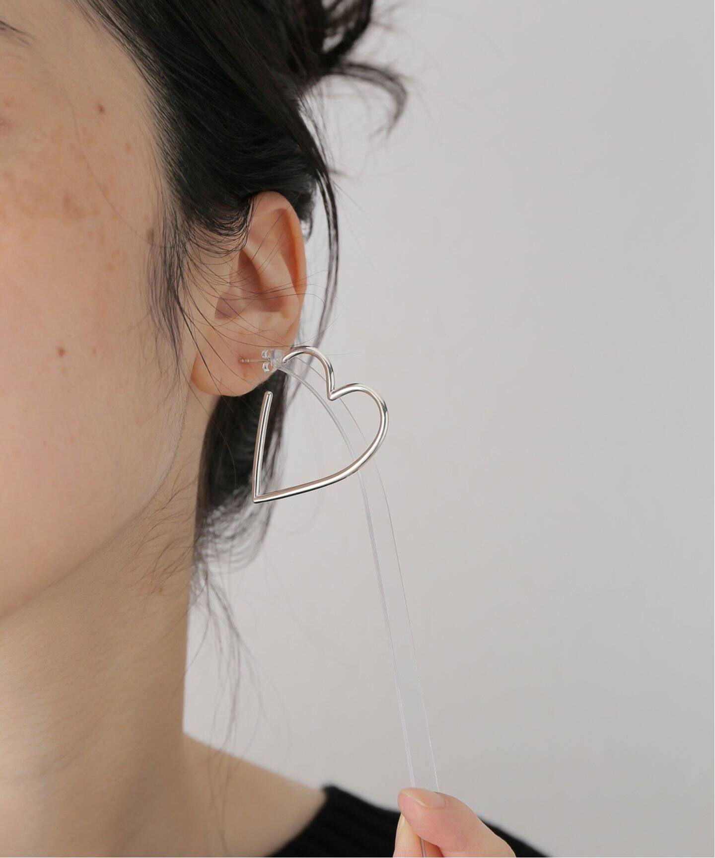 enasoluna/エナソルーナ】Big love earrings：ピアス（両耳）（ピアス 