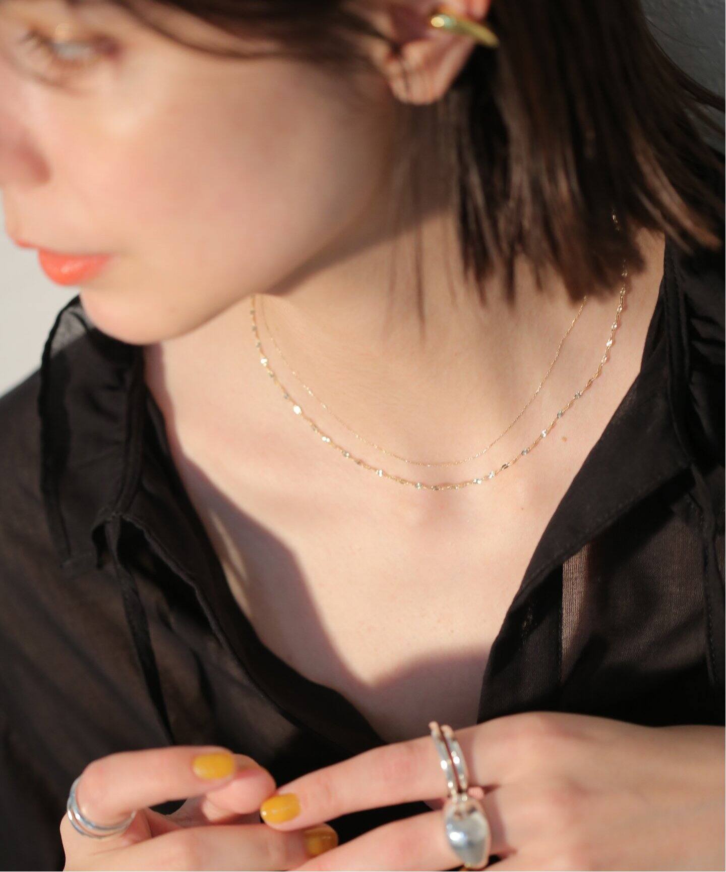 LES BONBON/ル ボンボン】SUNLIGHT LAYER NECKLACE：ネックレス 