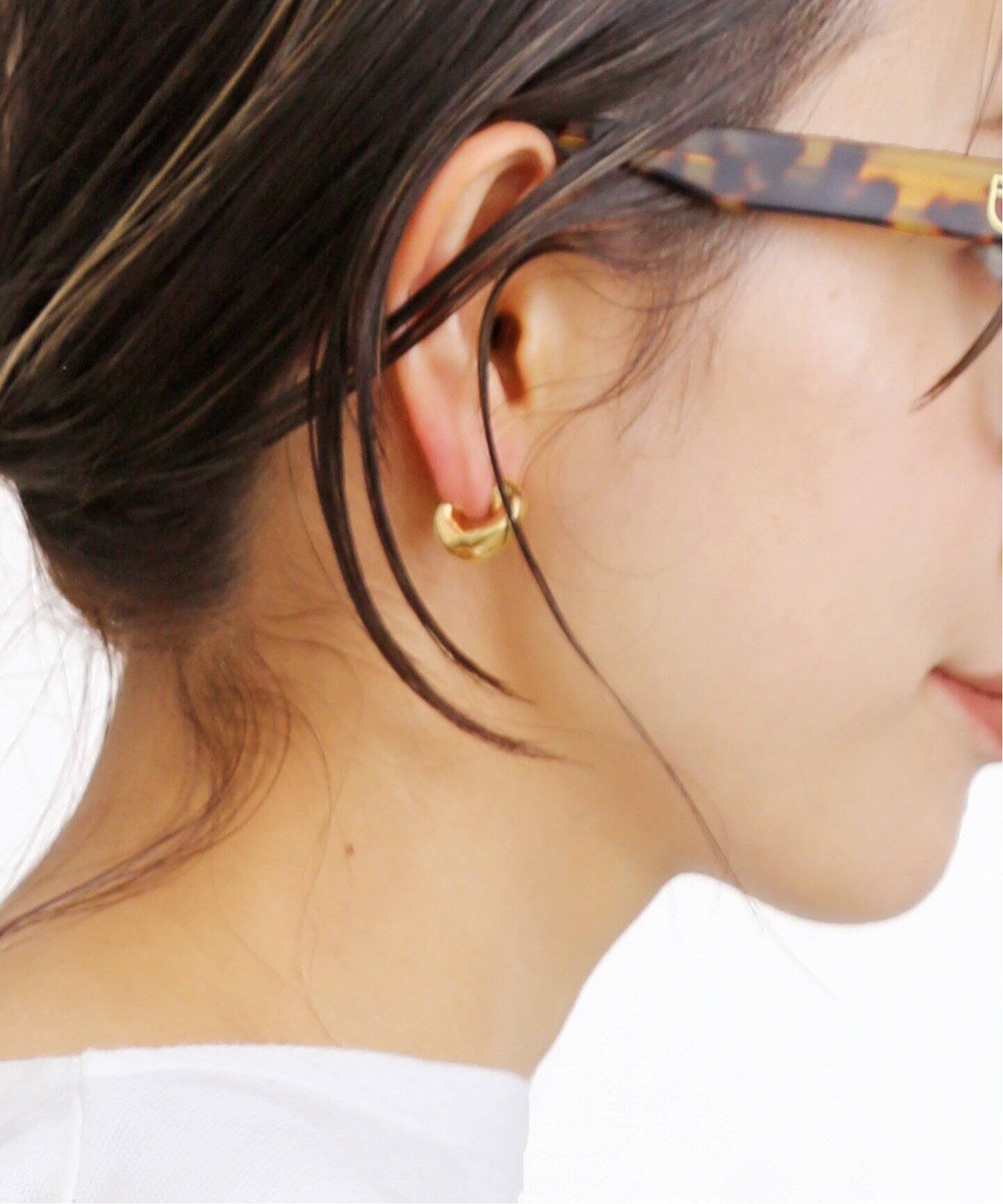 AGMES/アグメス】SMALL DAHLIA HOOPS（ピアス（両耳用））｜L 