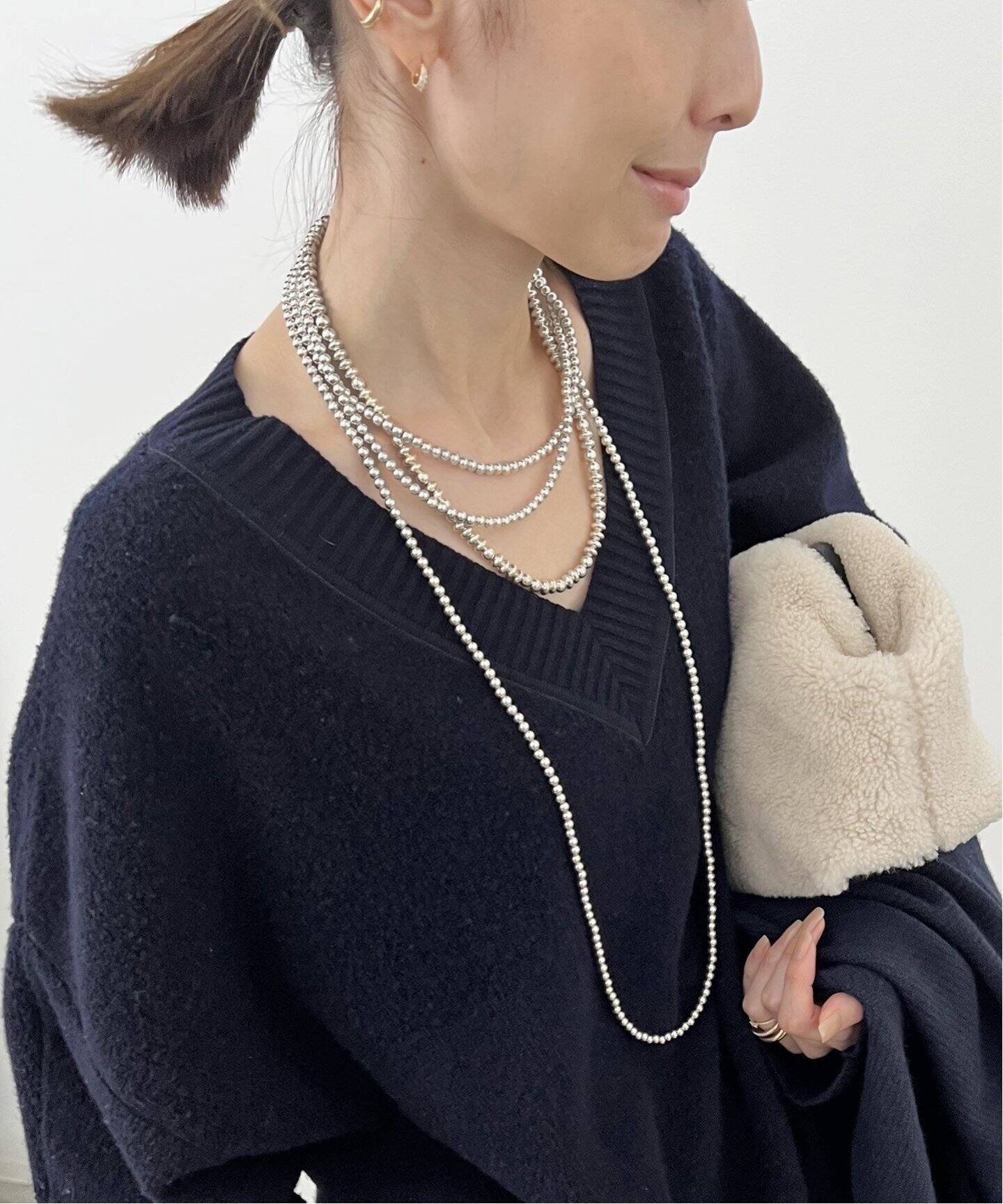 HARPO/ハルポ】5mm Navajo Pearl Necklace (120cm)（ネックレス）｜L 