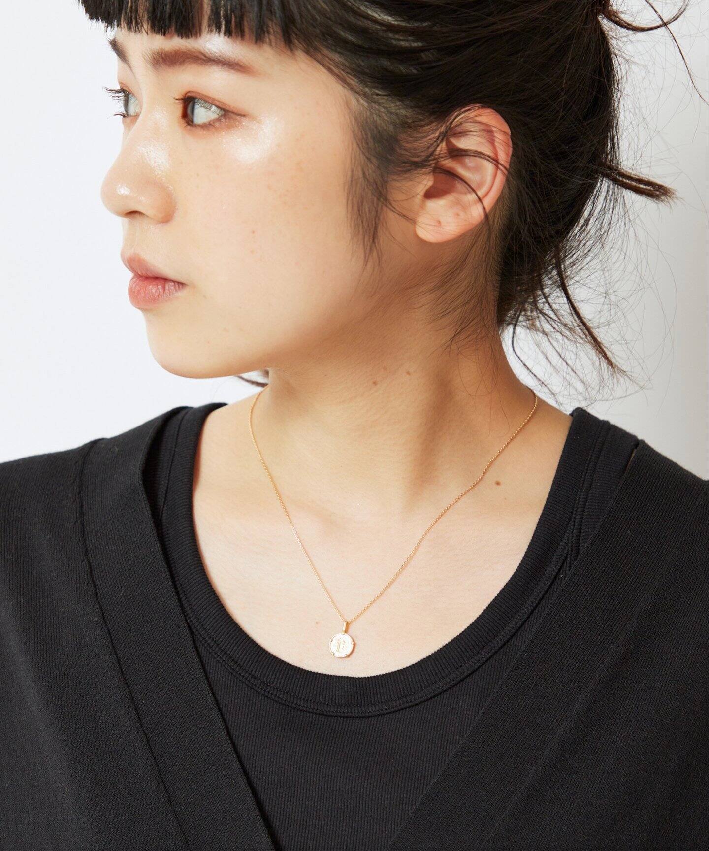 GIGI/ジジ】44cm Blackletter coin necklace（ネックレス）｜AP STUDIO 