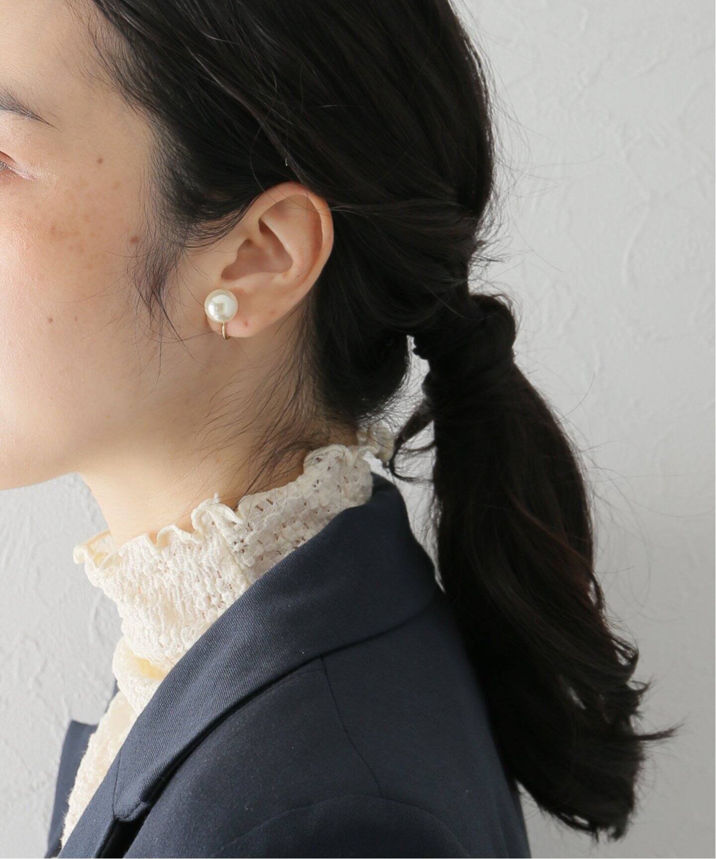 1粒パールイヤリング(12mm)（両耳用）（イヤリング）｜B.C STOCK（ベー  