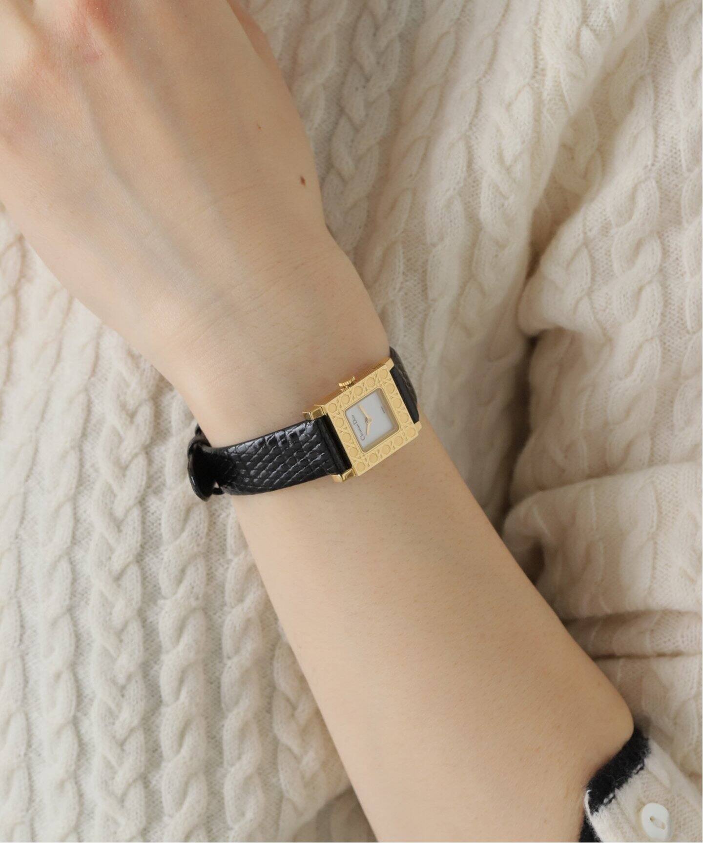 稼働 Christian Dior 腕時計 ラ パリジェンヌ 新品ベルト レディ