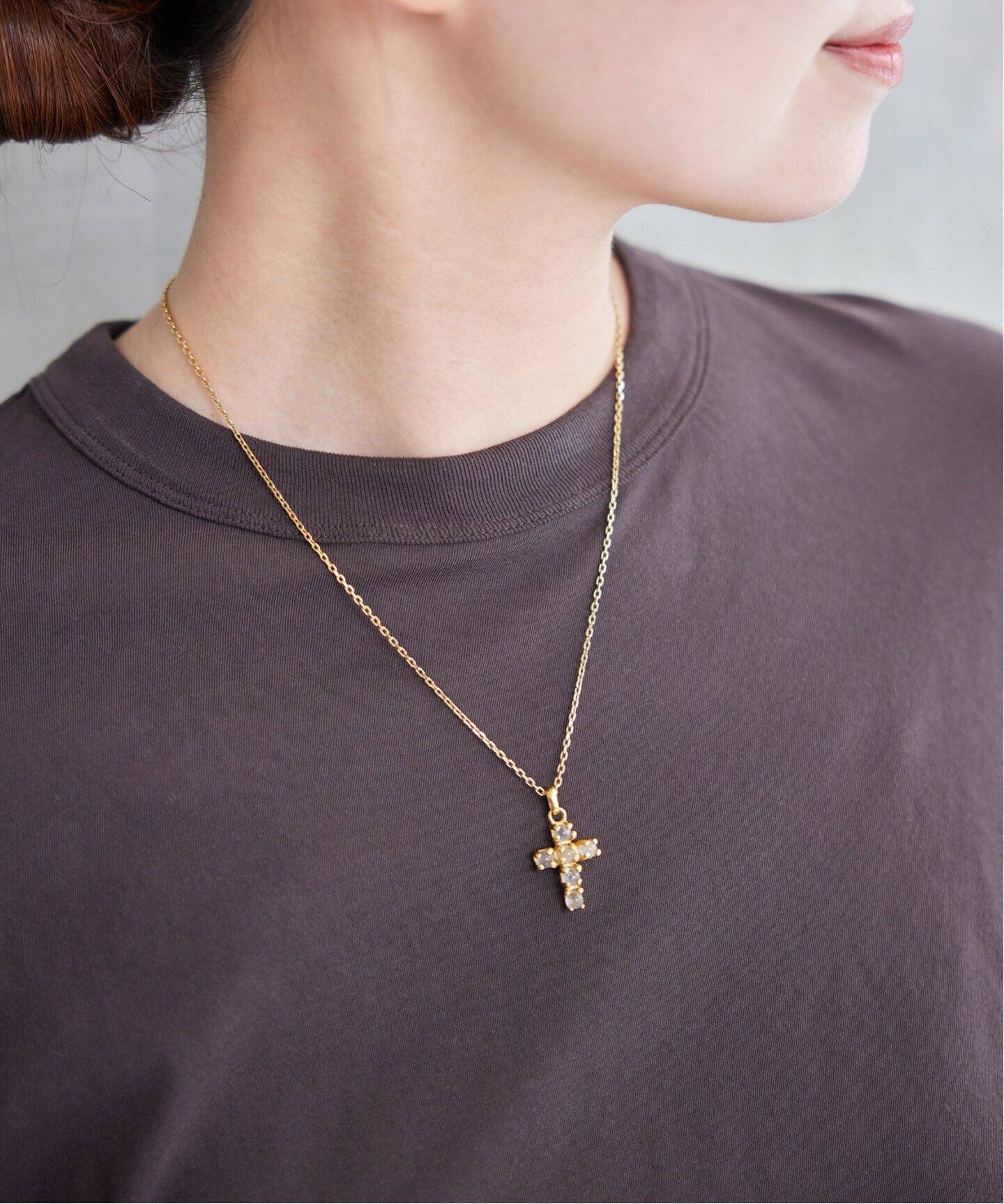 GOOSSENS PARIS/グーセンスパリ】 STONES cross pendant（ネックレス 