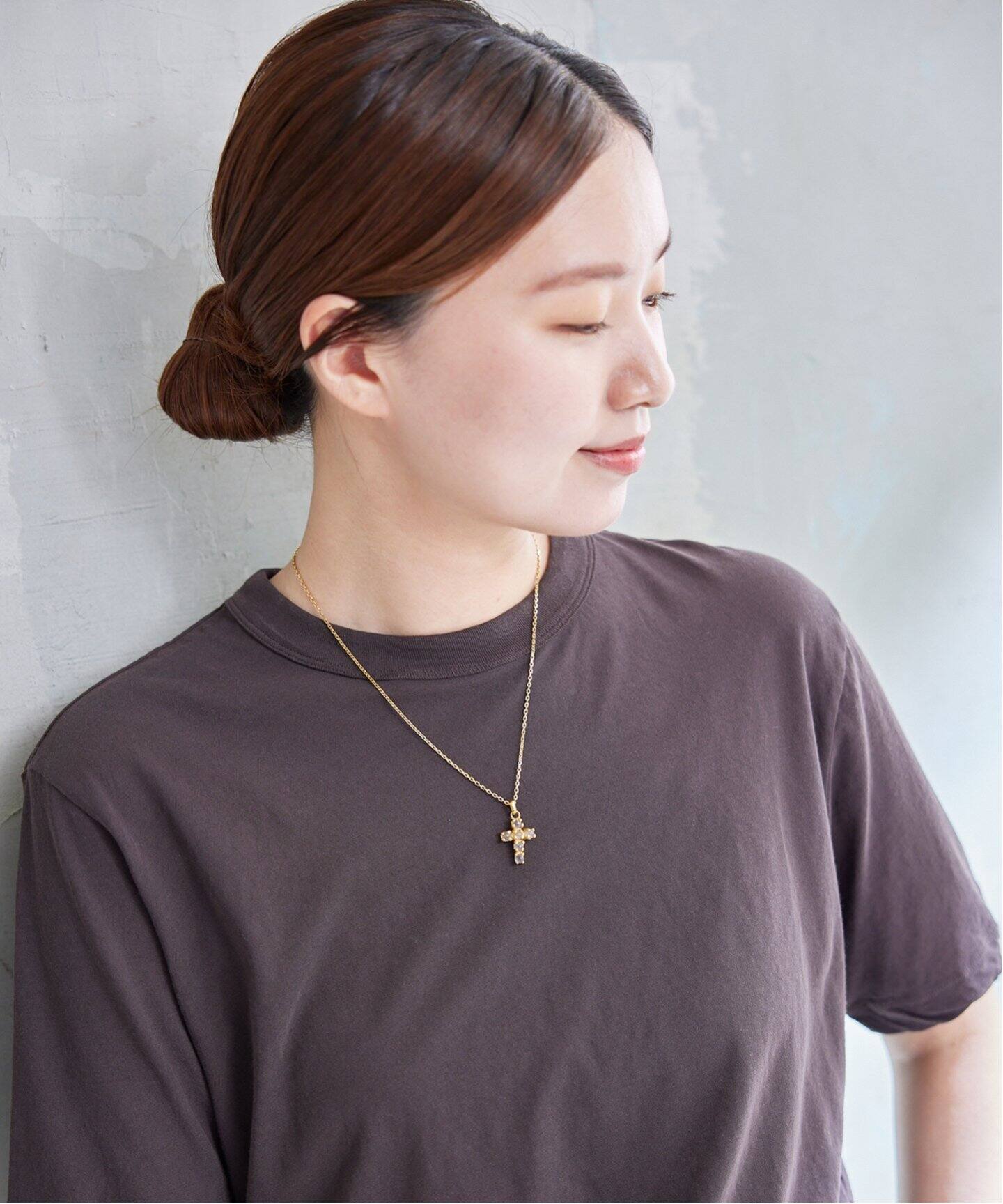 GOOSSENS PARIS/グーセンスパリ】 STONES cross pendant（ネックレス 