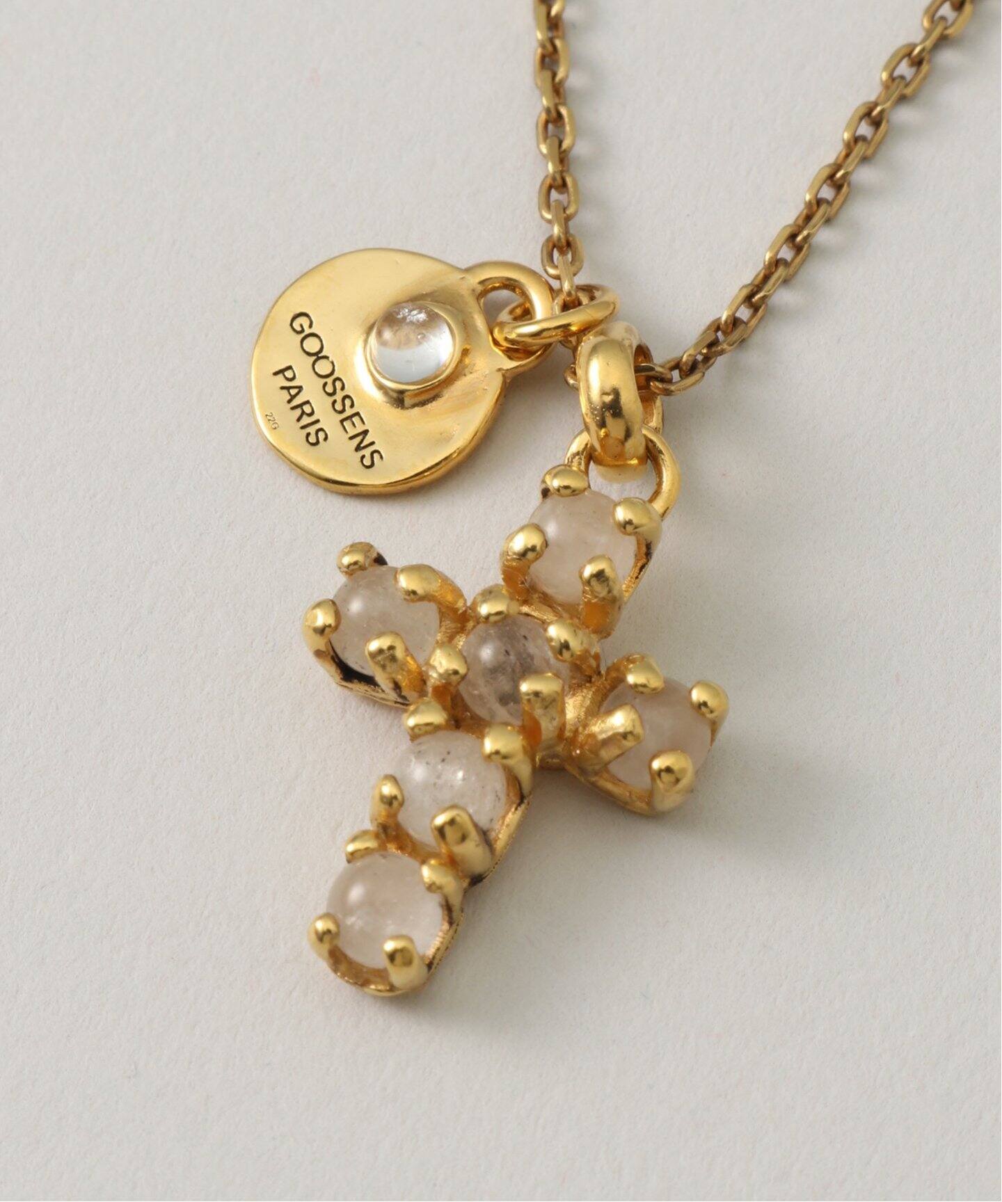 GOOSSENS PARIS/グーセンスパリ】 STONES cross pendant（ネックレス 