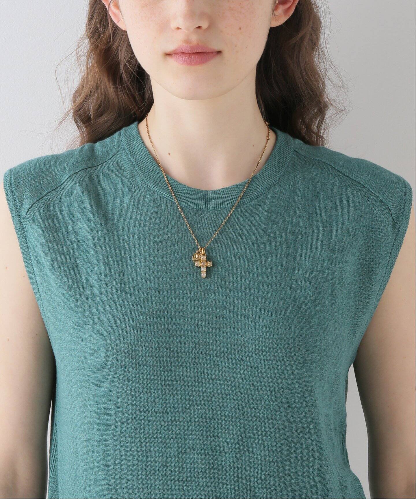 GOOSSENS PARIS/グーセンスパリ】 STONES cross pendant（ネックレス 