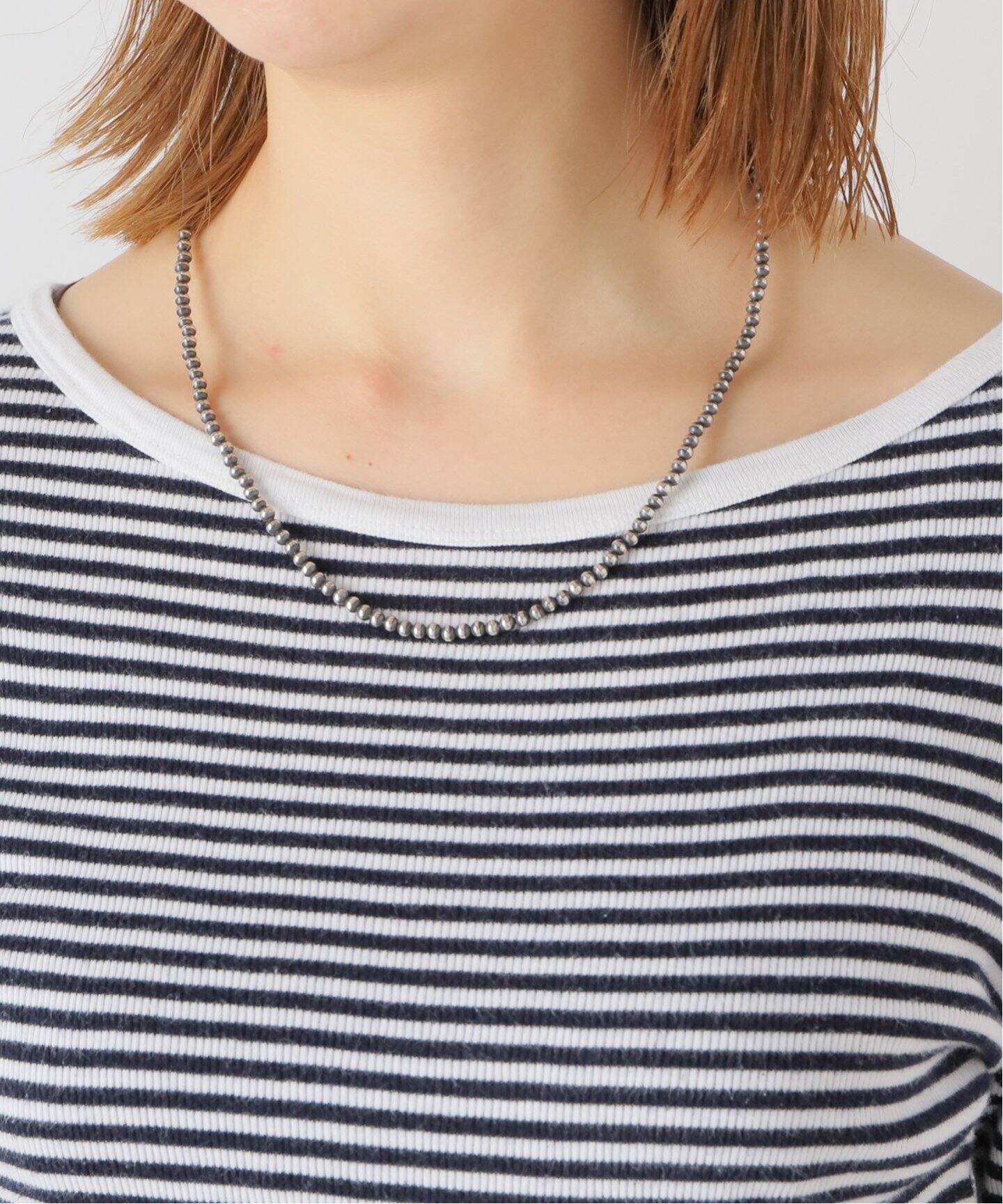 ERICKA NICOLAS BEGAY】ナバホパールネックレス 4mm /55cm（その他 