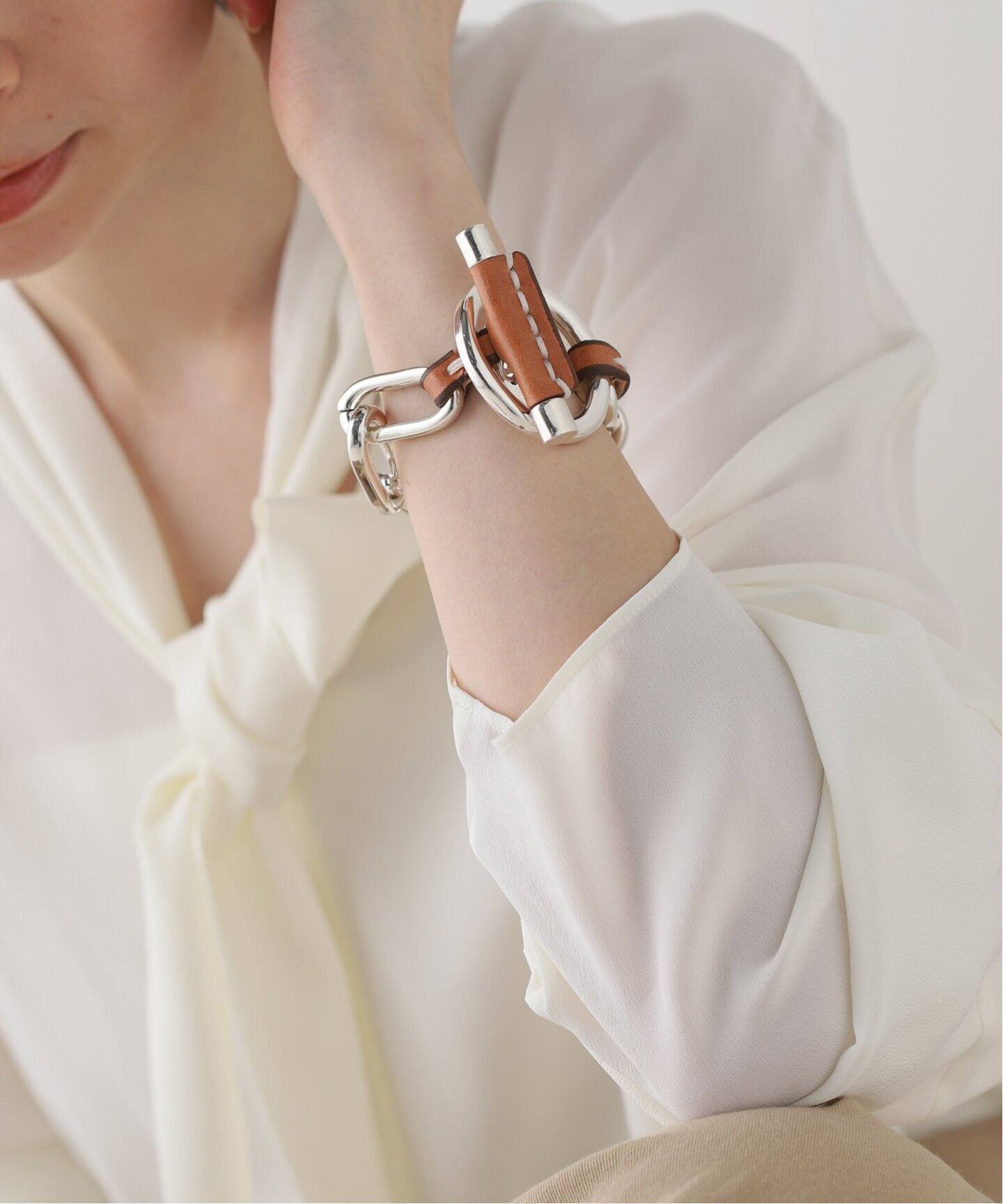 CXC/シーエックスシー】CHAIN/LEATHER ブレスレッド（ブレスレット 