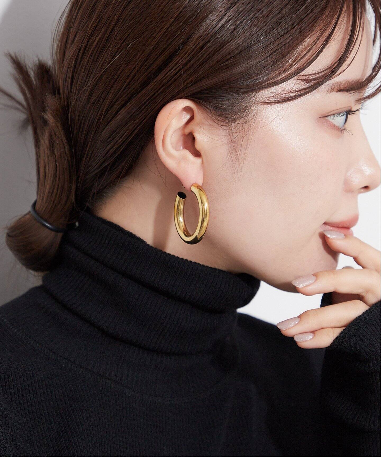 追加》【LAURA LOMBARDI/ローラロンバルディ】 MINI CURVE ピアス(両耳 