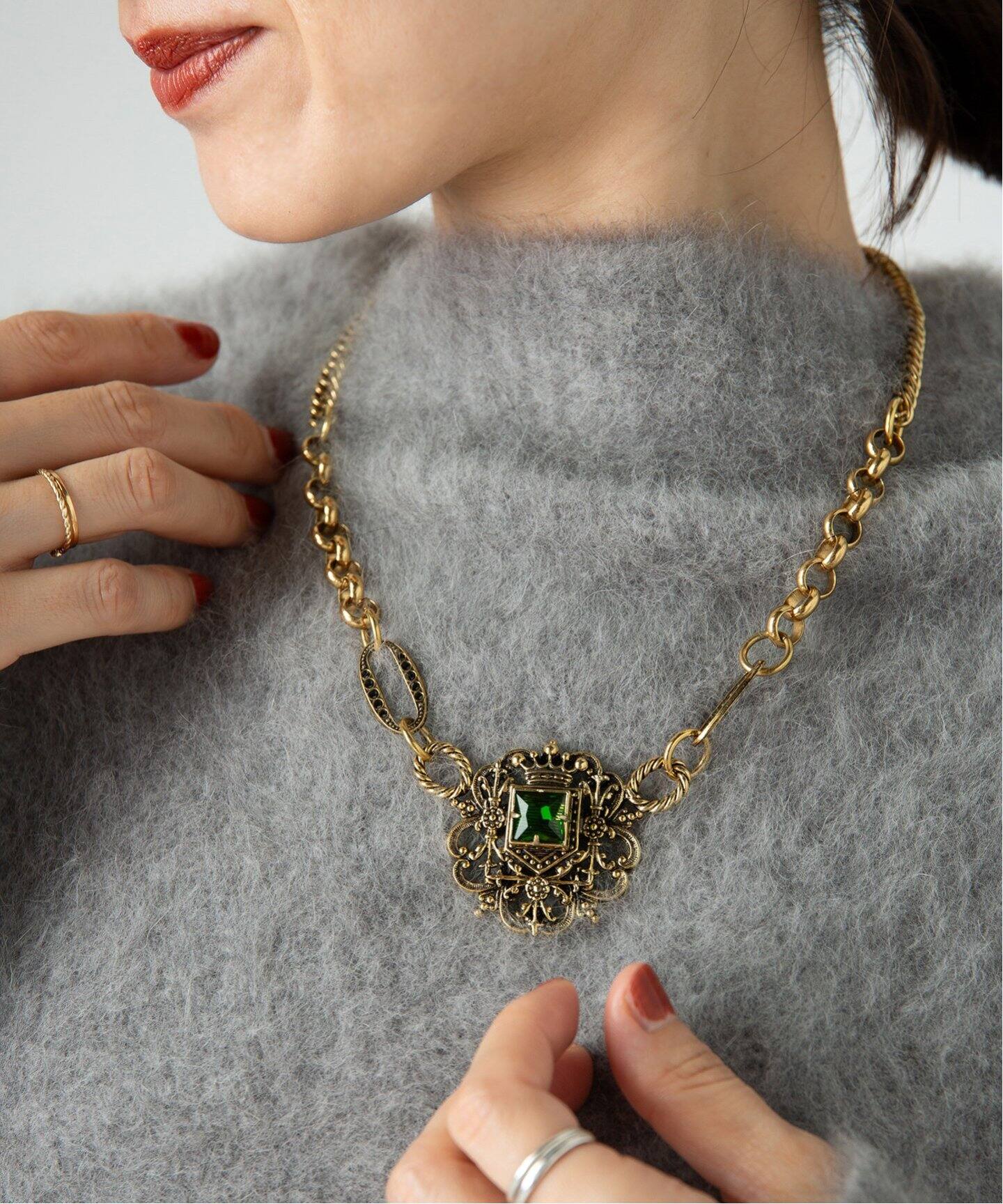 RADA/ラダ】ネックレス(green)（ネックレス）｜VERMEIL par iena 