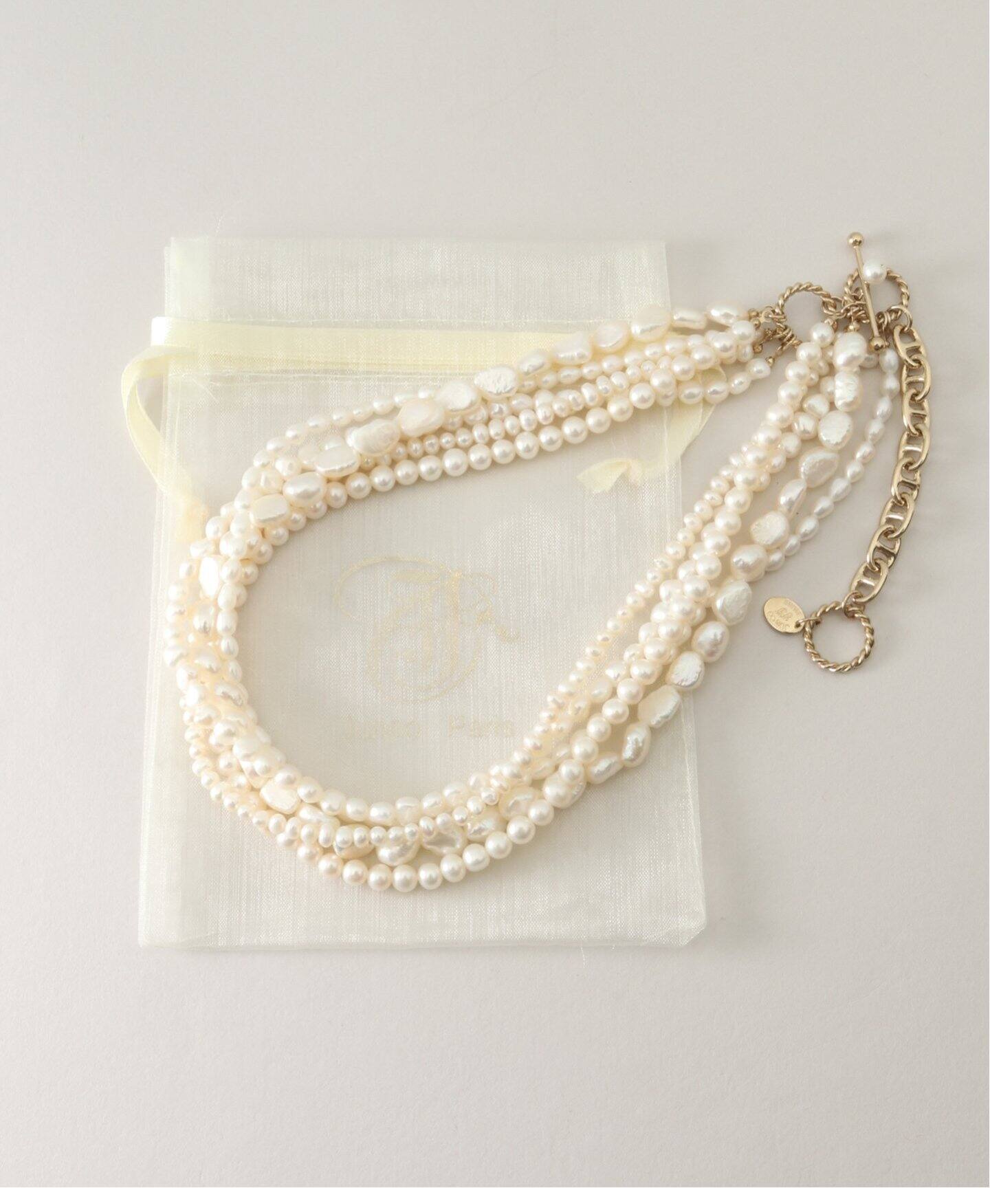 追加》【Junco Paris/ジュンコパリ】別注 淡水パール 5連ネックレス  