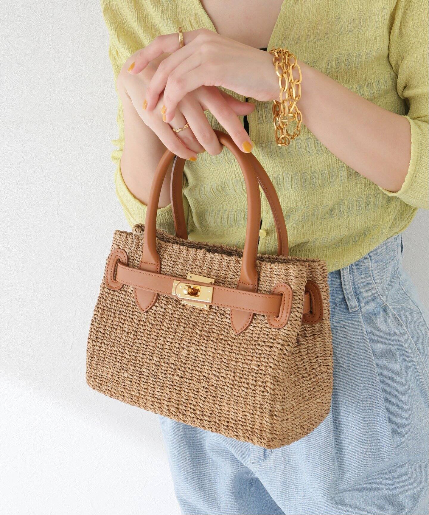 COTTO/コット】ABAKAレザーベルトツキBAG(S)（かごバッグ）｜BOICE  